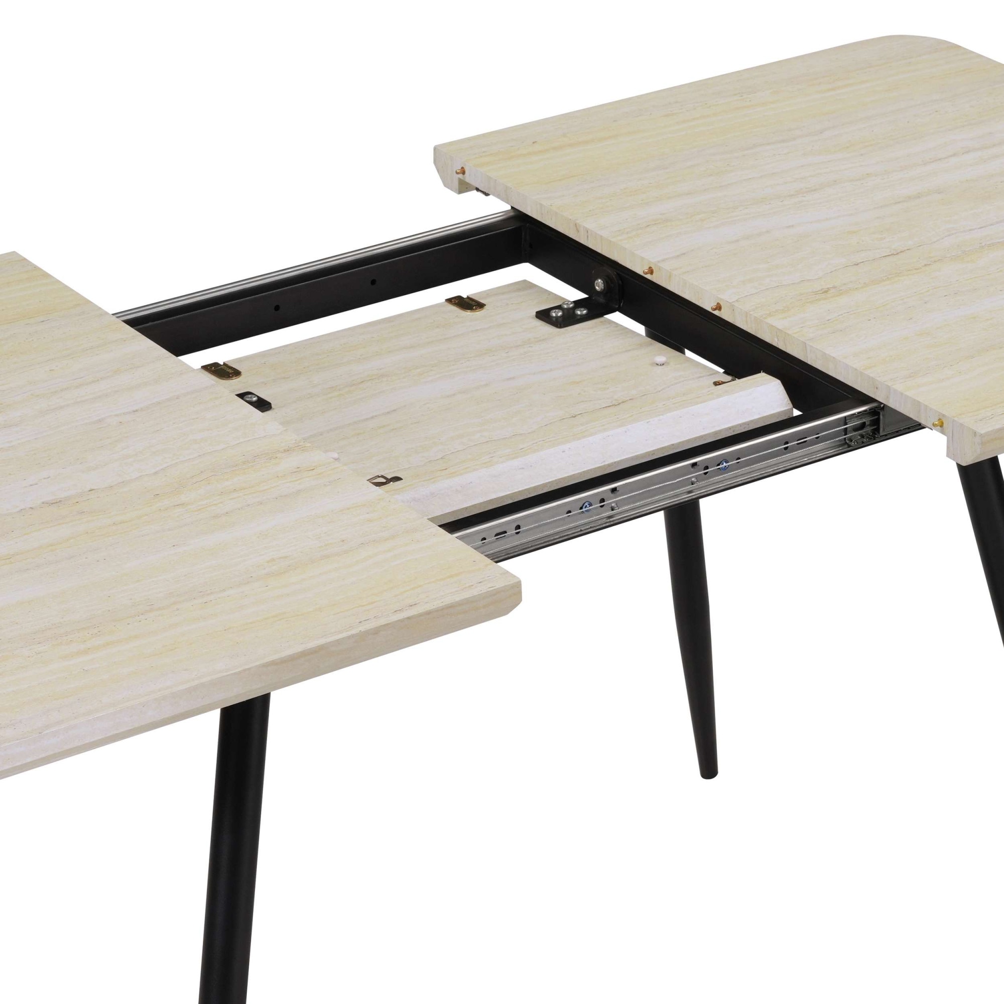 GOODproduct Esstisch »Ombrone« ausziehbar 120-160 cm, Synchronauszug, inkl Einlegeplatte, Breite 80cm