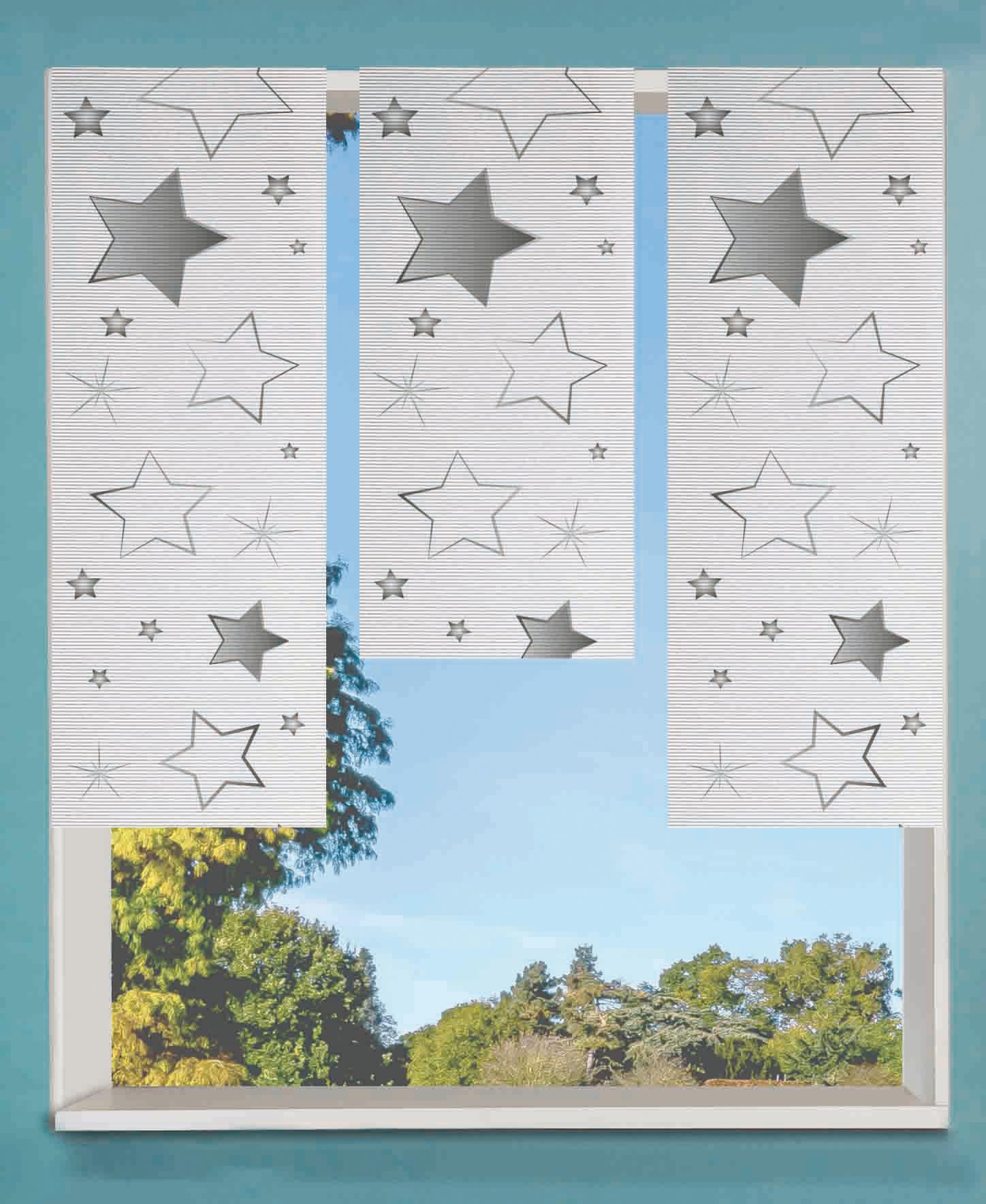 Vorhang »STARS«, (3 St.), Fensterset Bambus-Optik