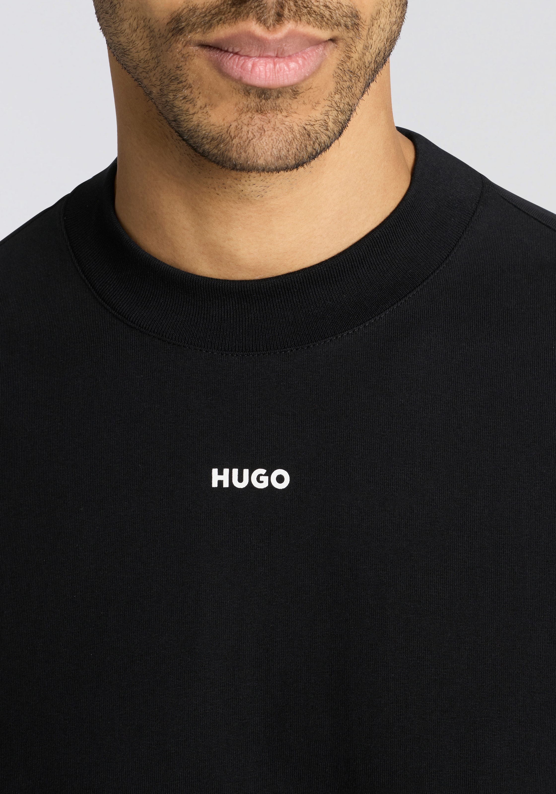 HUGO T-shirt à manches longues »Daposo« Encolure ronde, coupe décontractée, poignets aux manches