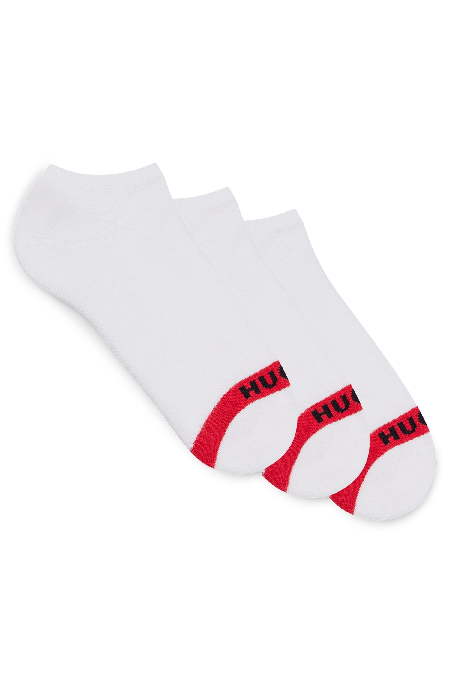 Image of HUGO Underwear Businesssocken "3P LC PLUSH TAPE CC" Packung, 3er, 3 Stk. tlg. mit HUGO Logostickerei auf rotem Farbstreifen