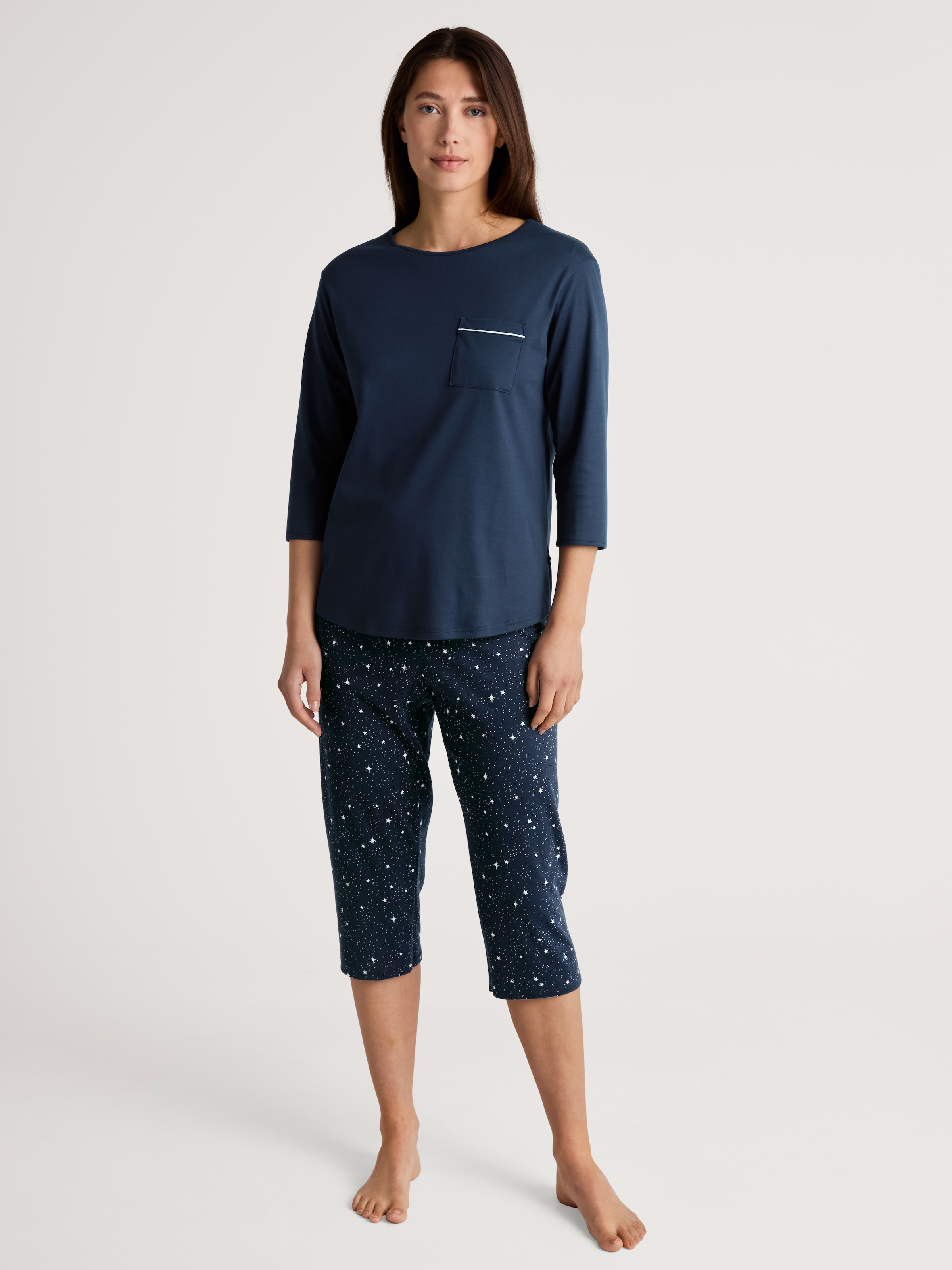 Image of CALIDA Pyjama "Sweet Dreams" 2 tlg. 3/4-Länge, Rundhals, weich, Interlock-Qualität, Pure Cotton