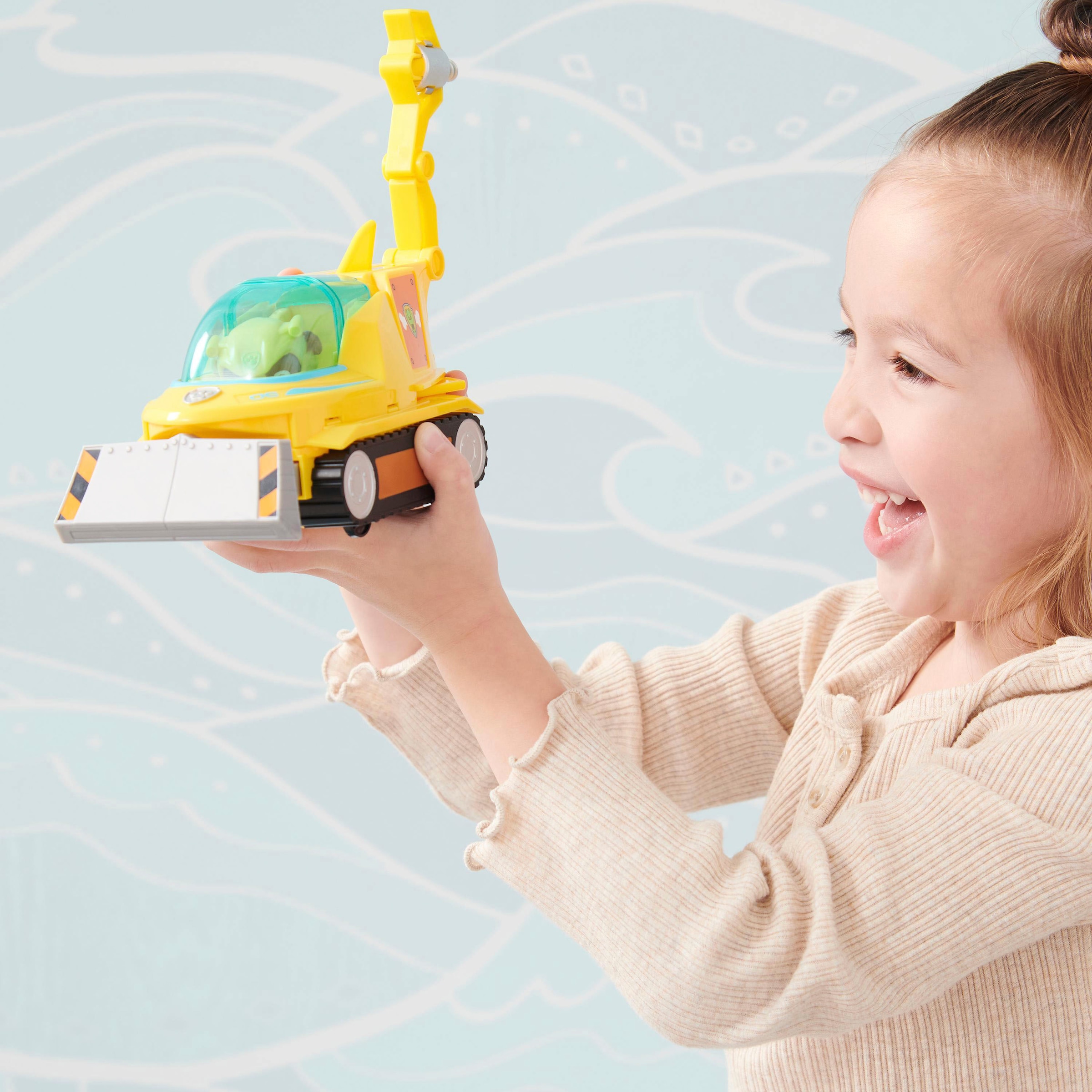 Spin Master Voiture-jouet »Paw Patrol - Aqua Pups - Basic Themed Vehicles Solid Rubble« mit Funktionen
