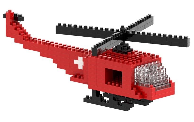 Image of Brixies Spielbausteine "BRIXIES Bausteine Schweizer Helikop"