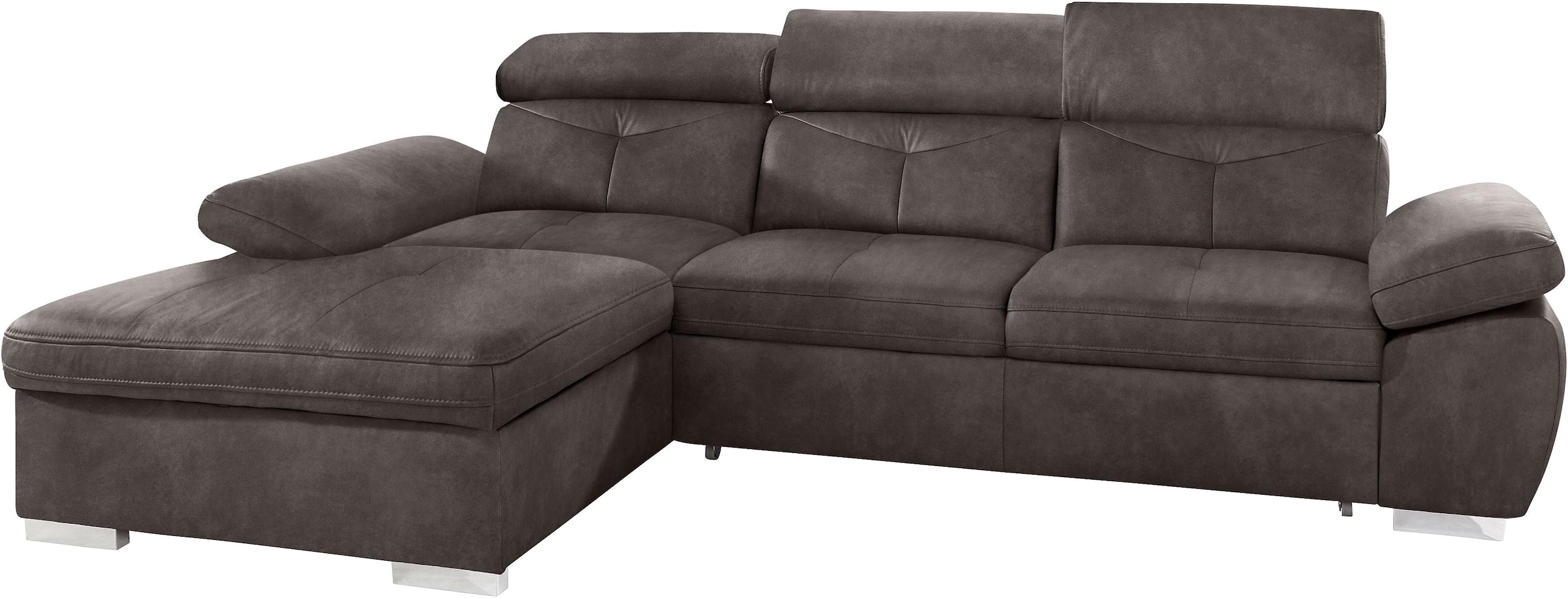 Image of exxpo - sofa fashion Ecksofa "Spring, super bequem, mit Armteil- und Kopfteilfunktion" aus Luxus-Microfaser +Simply Clean - für besonders einfache Reinigung