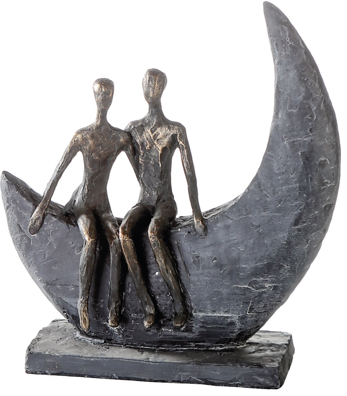 Image of Casablanca by Gilde Dekofigur "Skulptur Moon" Dekoobjekt, Höhe 24 cm, Pärchen, mit Spruchanhänger, Wohnzimmer