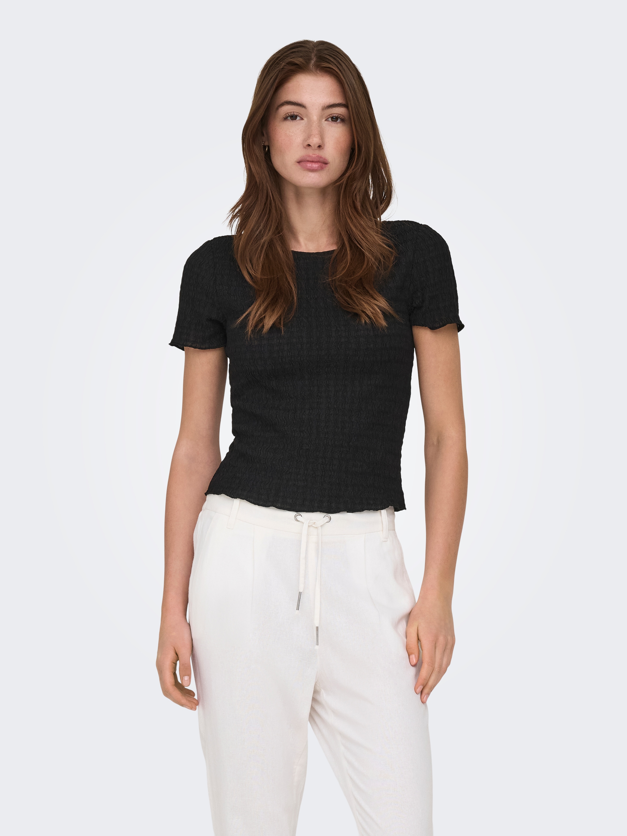 ONLY T-shirt à manches courtes »ONLILSE S/S TOP STRUCTURE JRS NOOS« Kunstfaser, regular fit