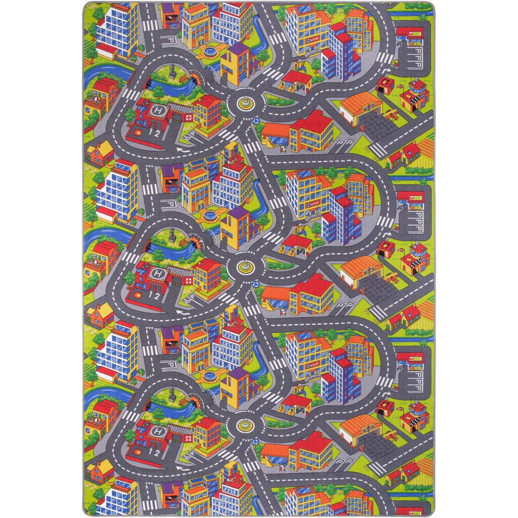 Andiamo Kinderteppich »Strasse«, rechteckig, Strassen-Spiel-Teppich, Strassenbreite: 8,5 cm, Kinderzimmer