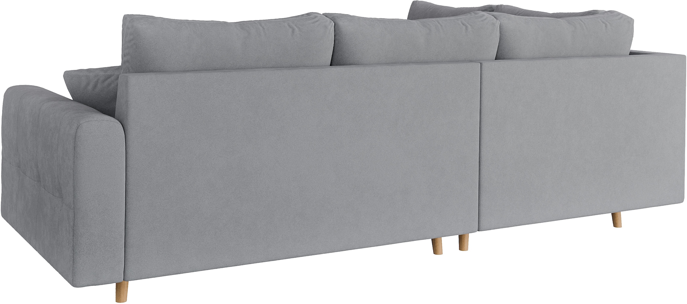 Home affaire Canapé d'angle »CHARRE L-Form mit Ottomane, Masse B/T/H: 231/161/81 cm« feine Steppung, lose Rücken- und Zierkissen, auch in Cord und Bouclé