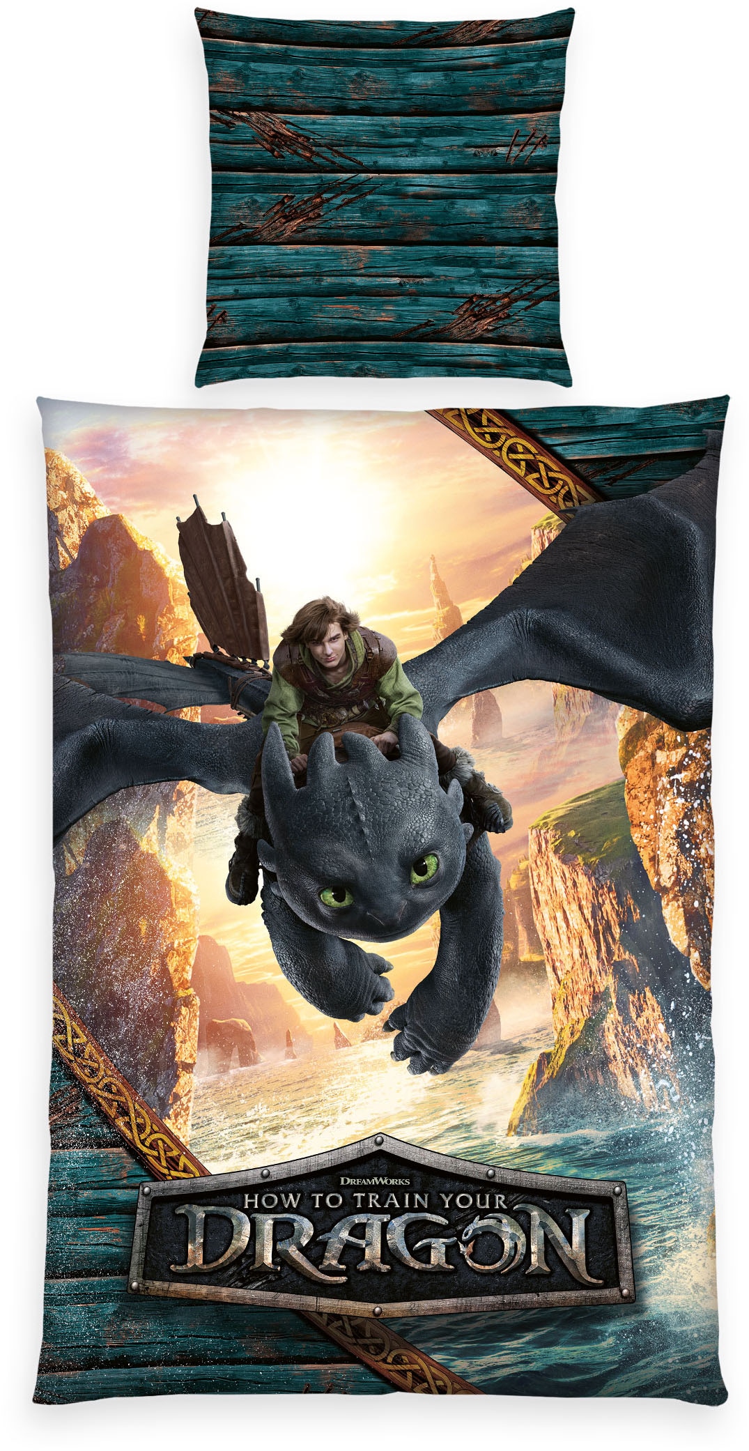 Image of Bettwäsche "Dragons" 2 Stk. Wendebettwäsche