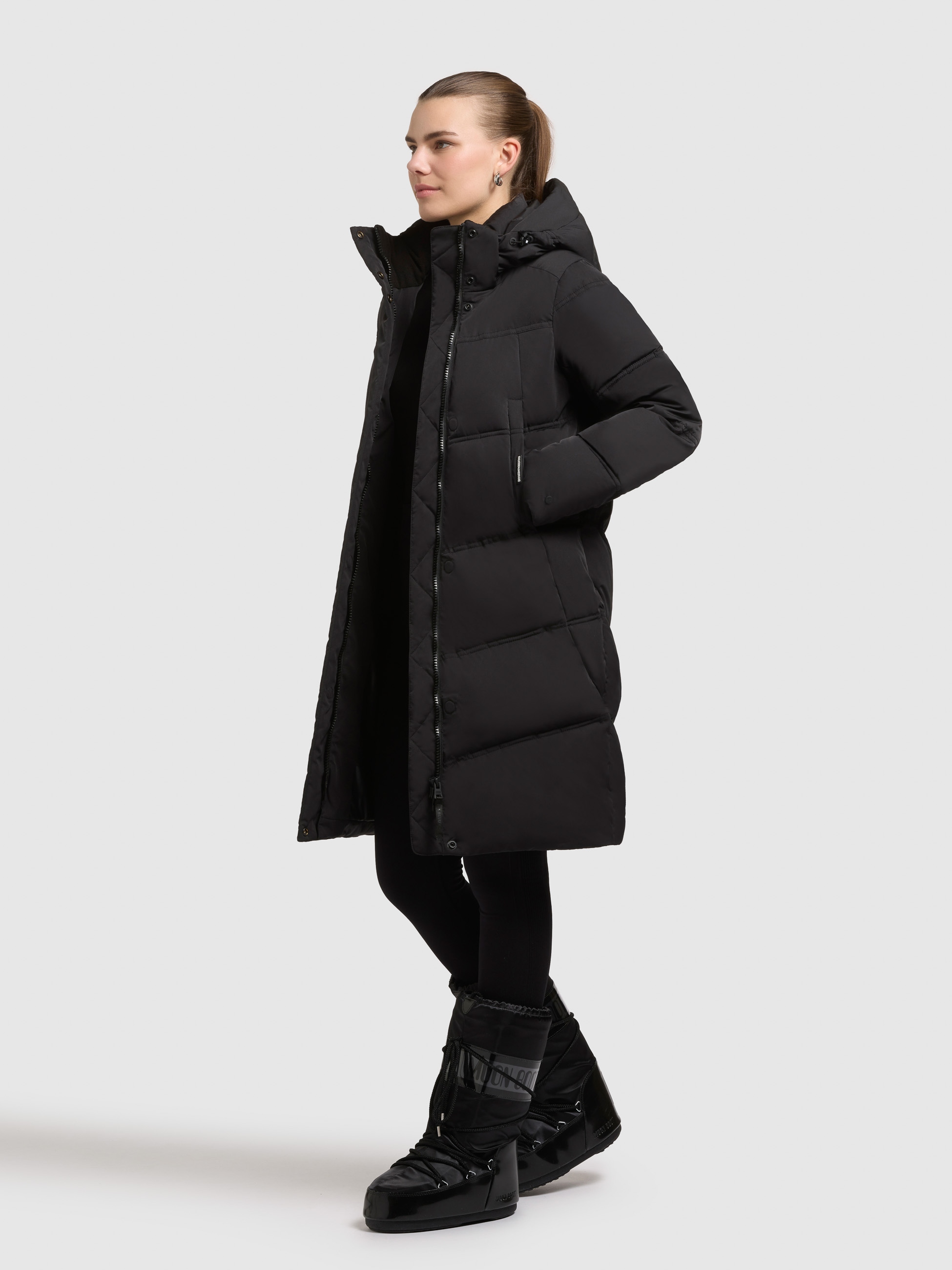 khujo Manteau matelassé »GRAYA2« Windschutzblende mit Magnetverschluss