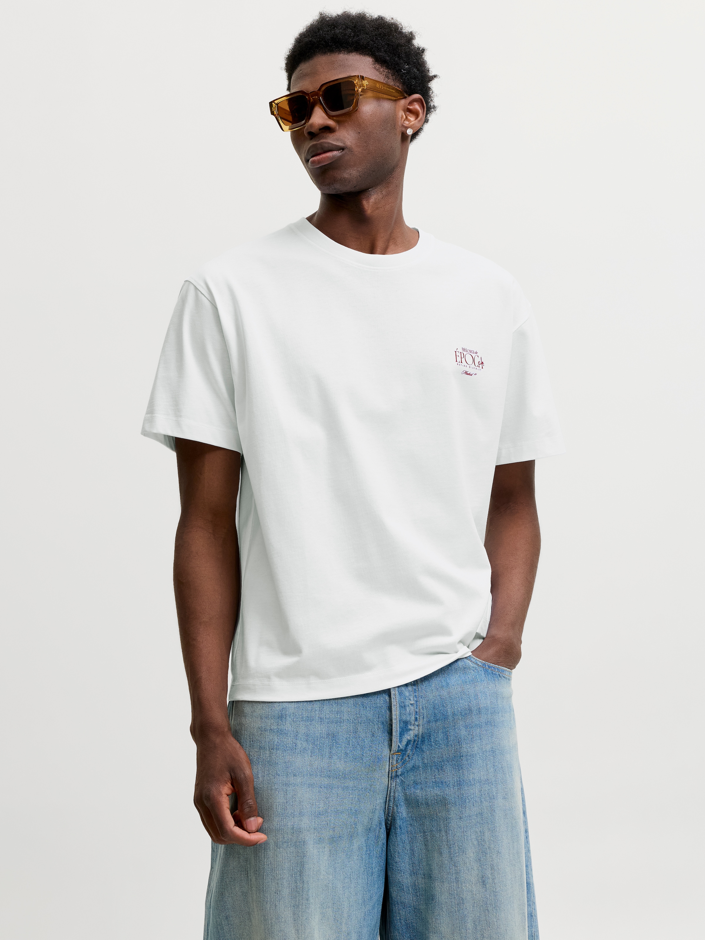 Image of Jack & Jones Rundhalsshirt "JORSALAMANCO PHOTO BACK TEE SS CN SN" Baumwollmischung, relaxed fit