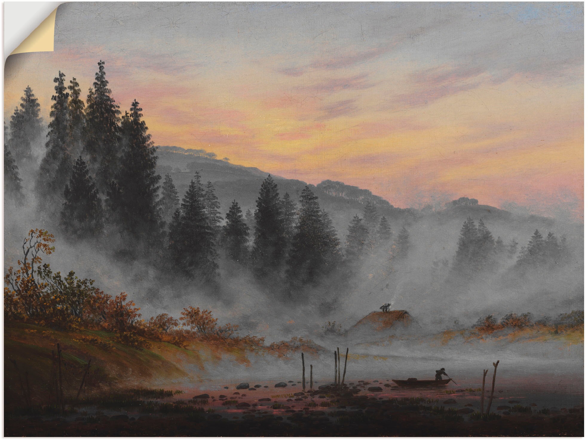 Image of Artland Wandbild »Der Morgen«, Berge, (1 St.), in vielen Grössen & Produktarten -Leinwandbild, Poster, Wandaufkleber / Wandtattoo auch für Badezimmer geeignet bei Ackermann Versand Schweiz