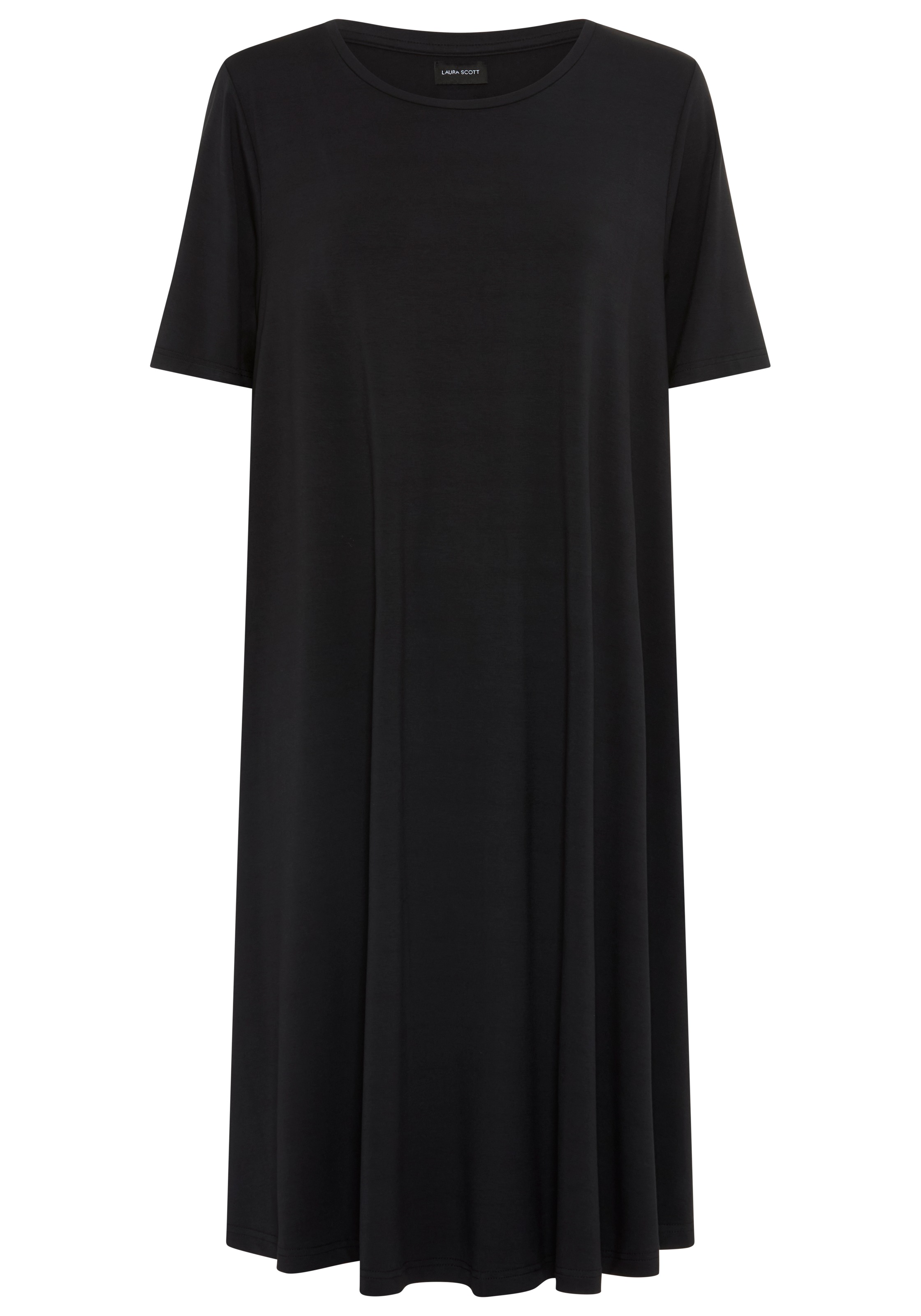Laura Scott CURVE Jerseykleid aus Single Jersey, elastische Viskosemischung, knielange A-Linie