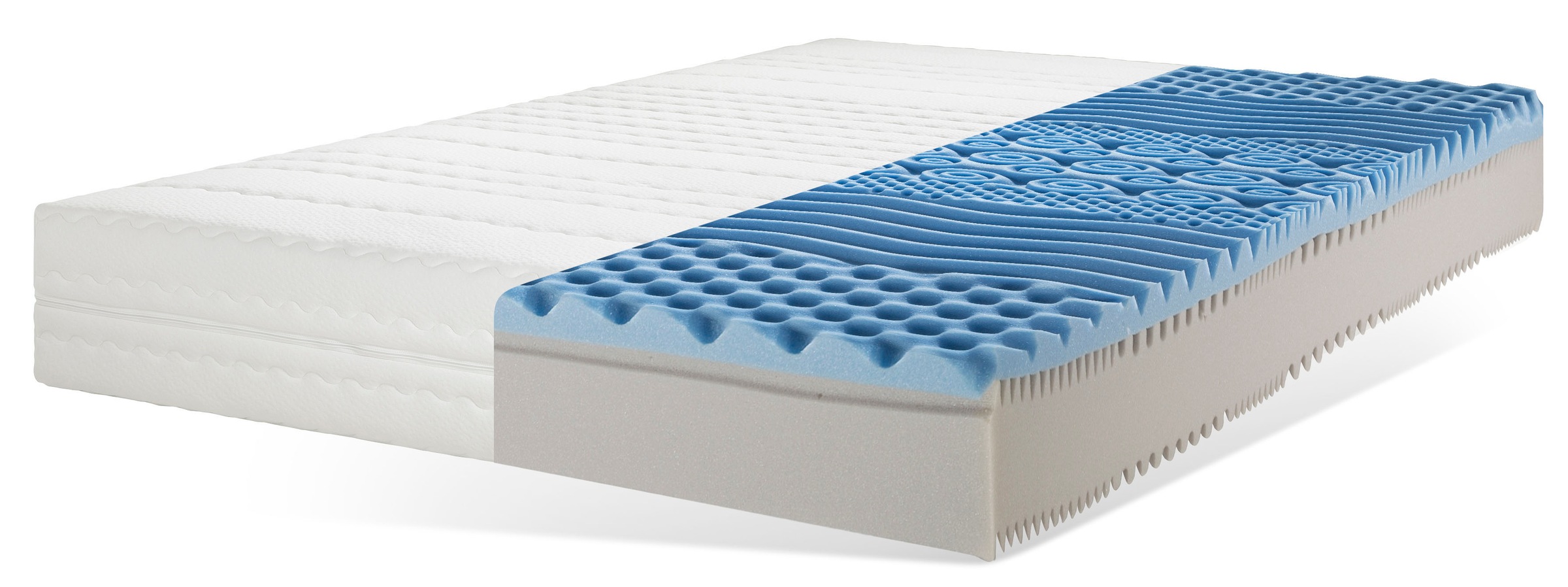 Image of GOODproduct Taschenfederkernmatratze »Ellita«, 23 cm cm hoch, 544 Federn, (1 St.), Unterstütze beim Kauf den Ozean, durch Verwendung recycelter Fasern bei Ackermann Versand Schweiz