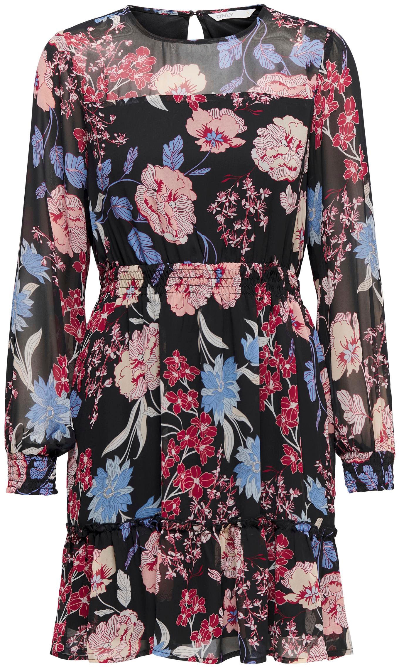 Image of Only Druckkleid »ONLHANNA L/S SMOCK DRESS«, mit Volant bei Ackermann Versand Schweiz