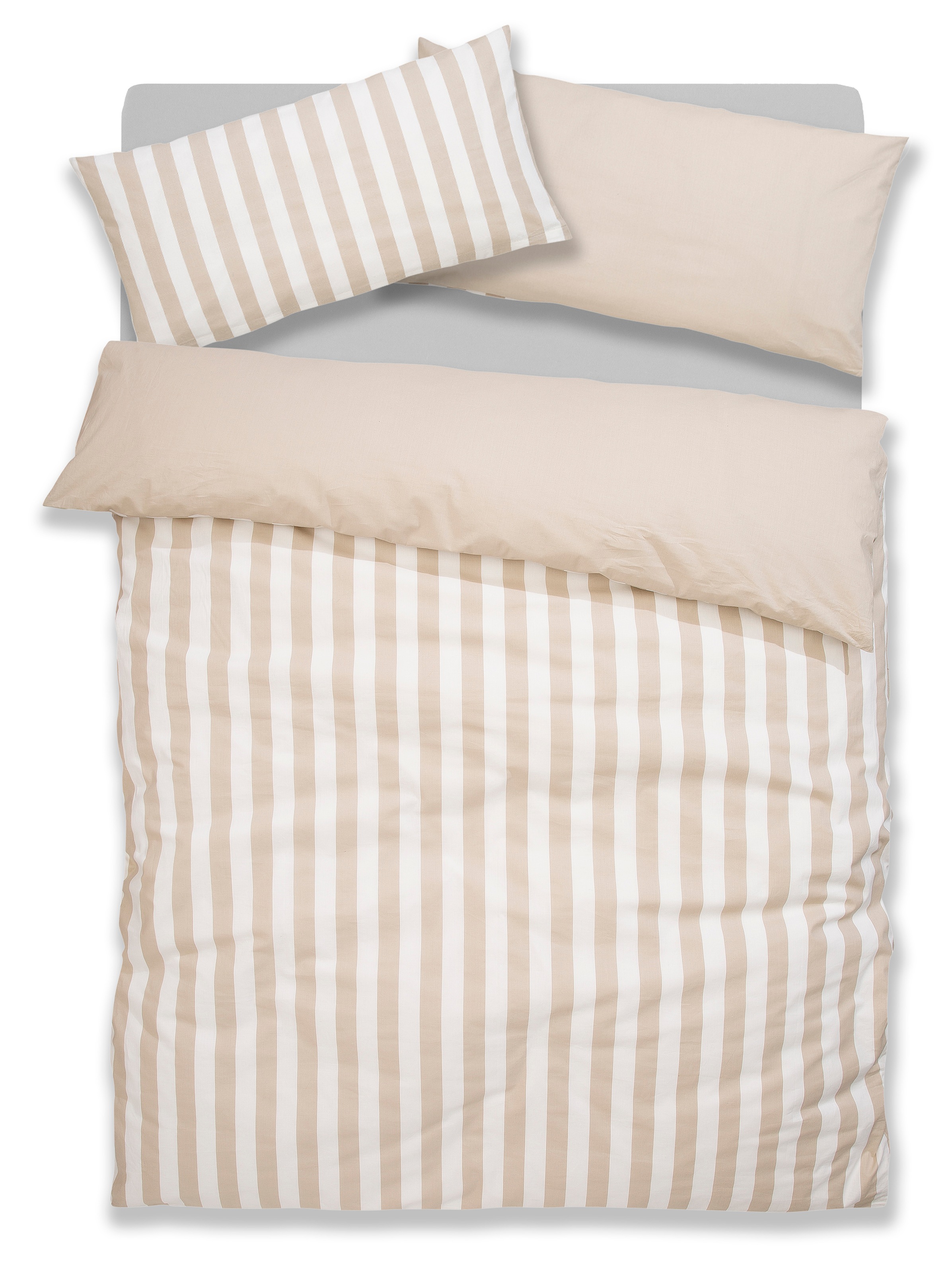 OTTO home Wendebettwäsche "Greta in verschiedenen Qualitäten" 2 Stk. Bettwäsche mit Streifen, ab 135x200 cm, NEU: auch in Fleece Qualität