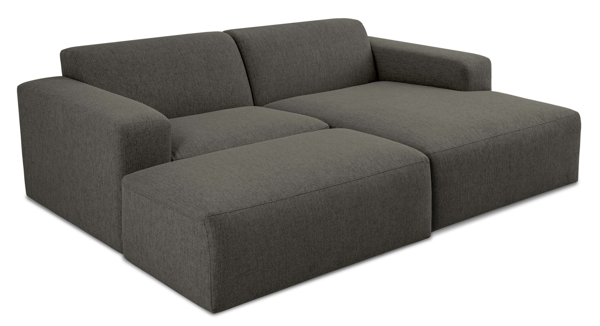 INOSIGN Ecksofa »Koa,228cm, L-Form, Modulsofa, Webstoff, Cord, Struktur, Chenille« Designsofa, Set, Hocker inklusive, weicher Lounge-Sitzkomfort