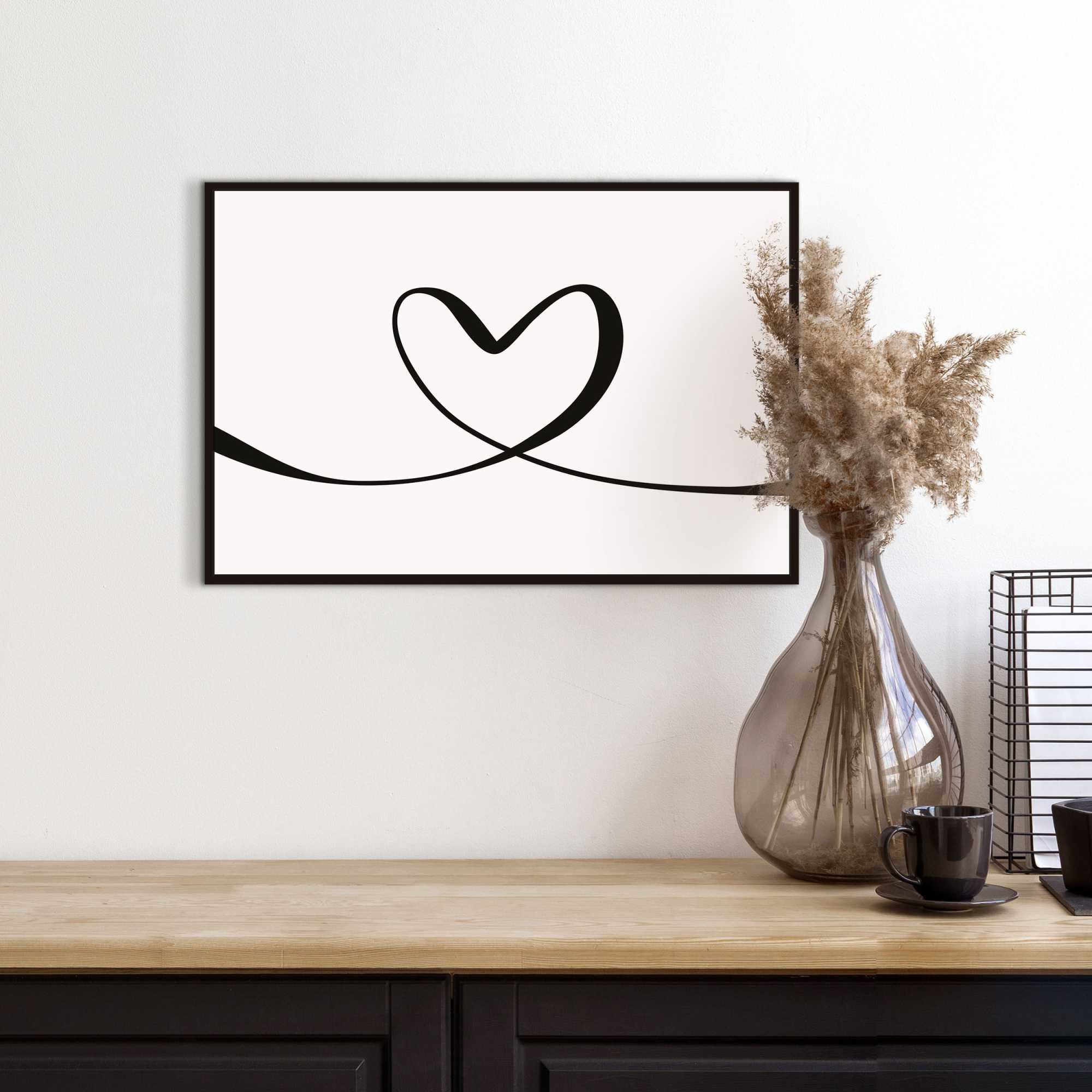 Image of Reinders Bild mit Rahmen "Heart Lines"
