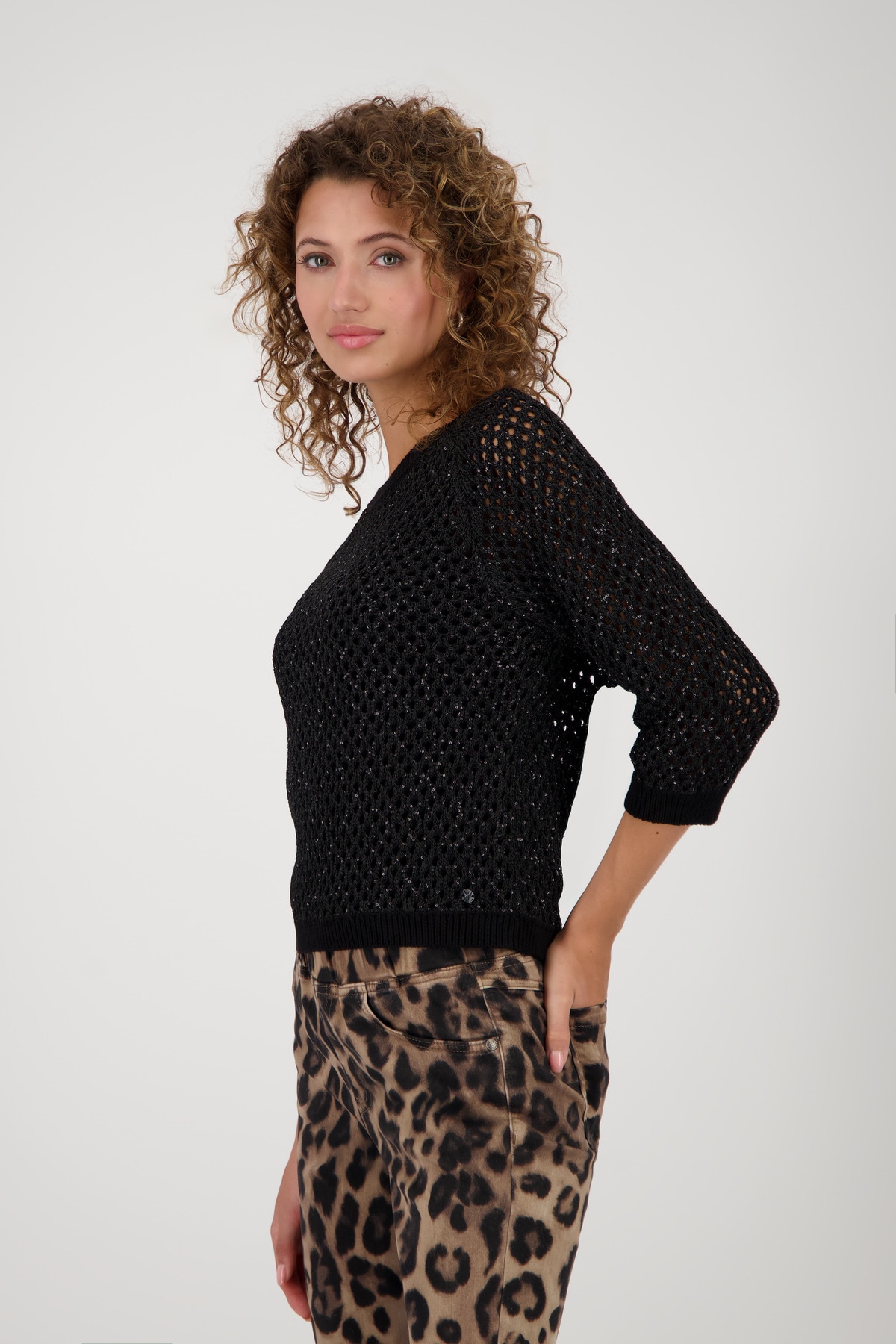 Monari Strickpullover, aus Ajourstrick