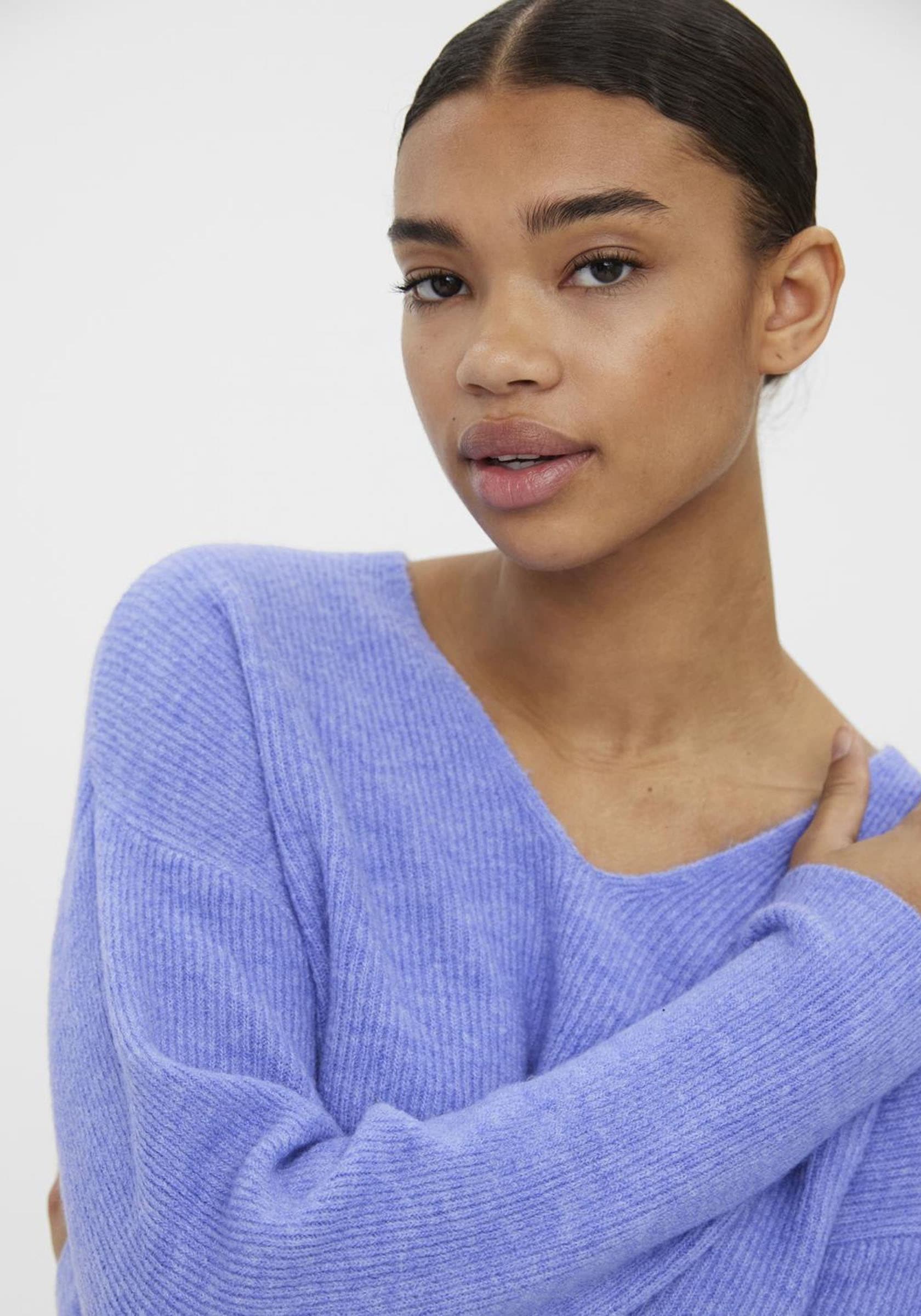 Vero Moda V-Ausschnitt-Pullover »VMCREWLEFILE LS V-NECK BLOUSE NOOS«
