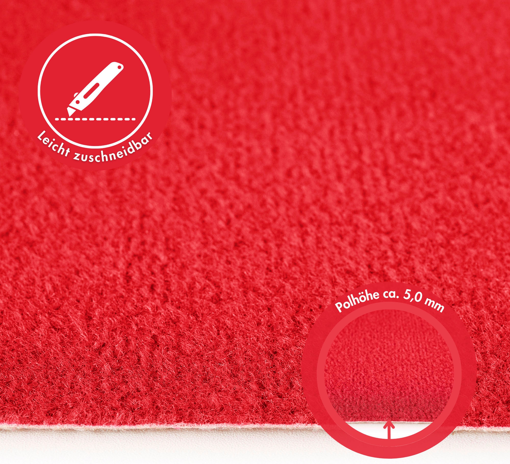 Andiamo Teppichboden »Sina, Velours, Made in Belgium«, rechteckig, 9 mm Höhe, Uni Farben, Breite 400 cm, strapazierfähig, pflegeleicht, Wohnzimmer