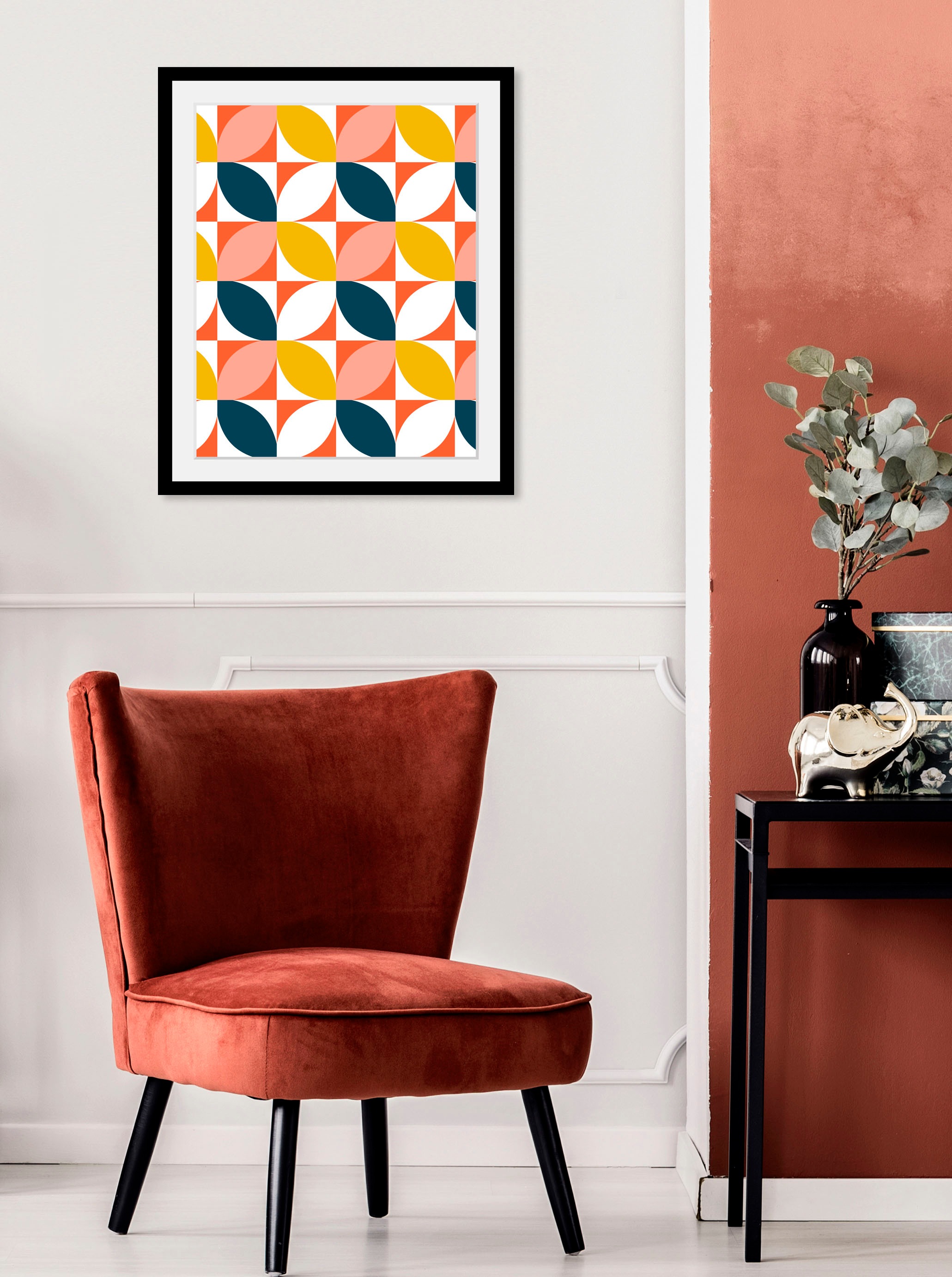 Image of queence Bild "Samuel" Abstrakt Figuren Gemälde Kunst 1 Stk. tlg. HD Premium Poster-Druck inkl. Holzrahmen