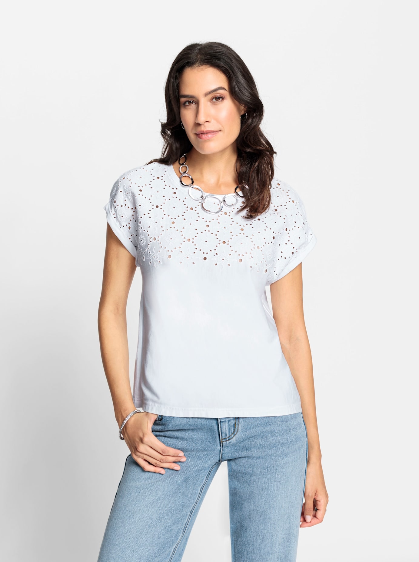 Inspirationen Shirt à col rond »Shirt« 1 cuis tlg.