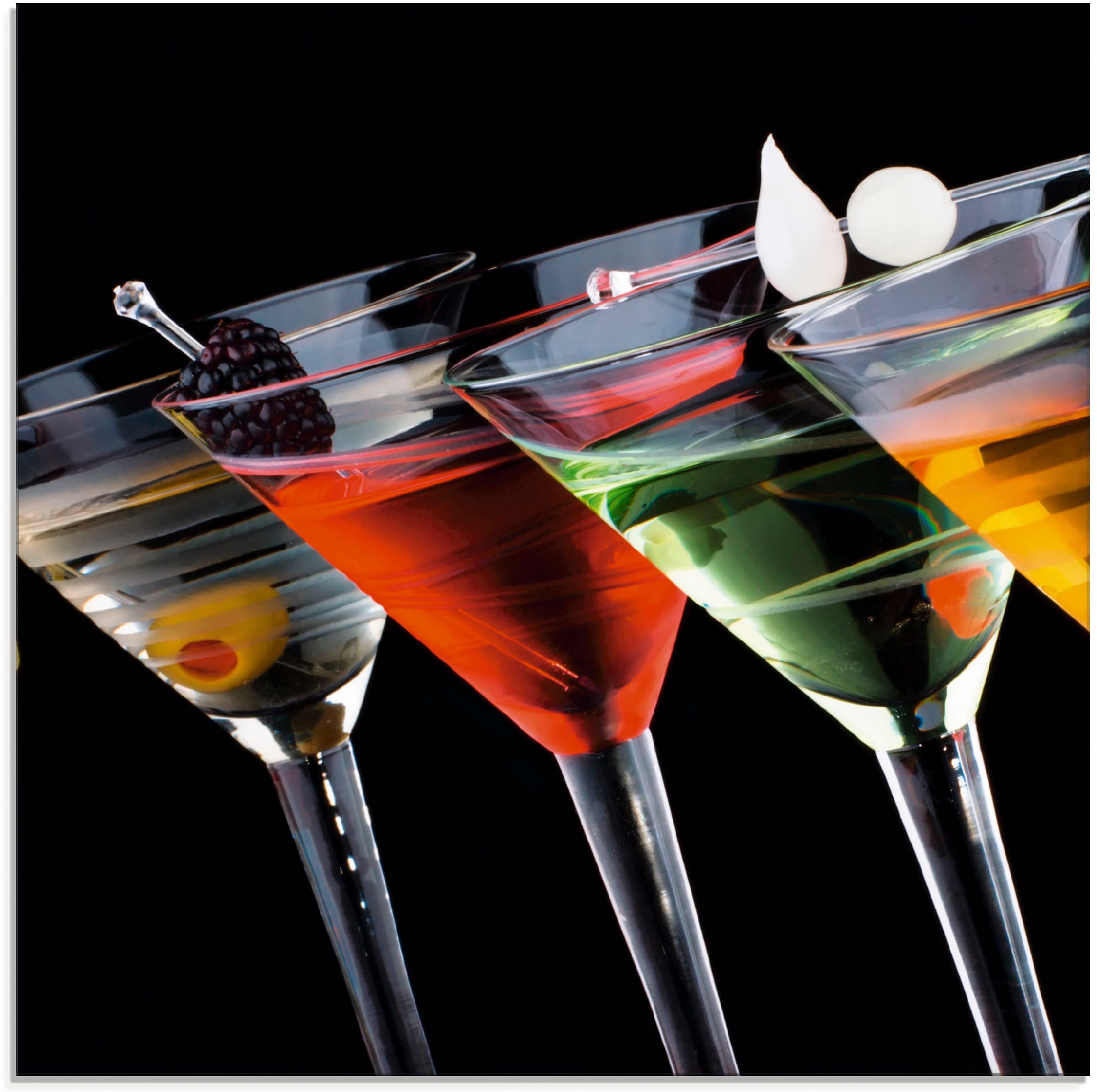 Image of Artland Glasbild "Klassische Martini - Cocktail" Getränke 1 Stk. tlg. in verschiedenen Grössen