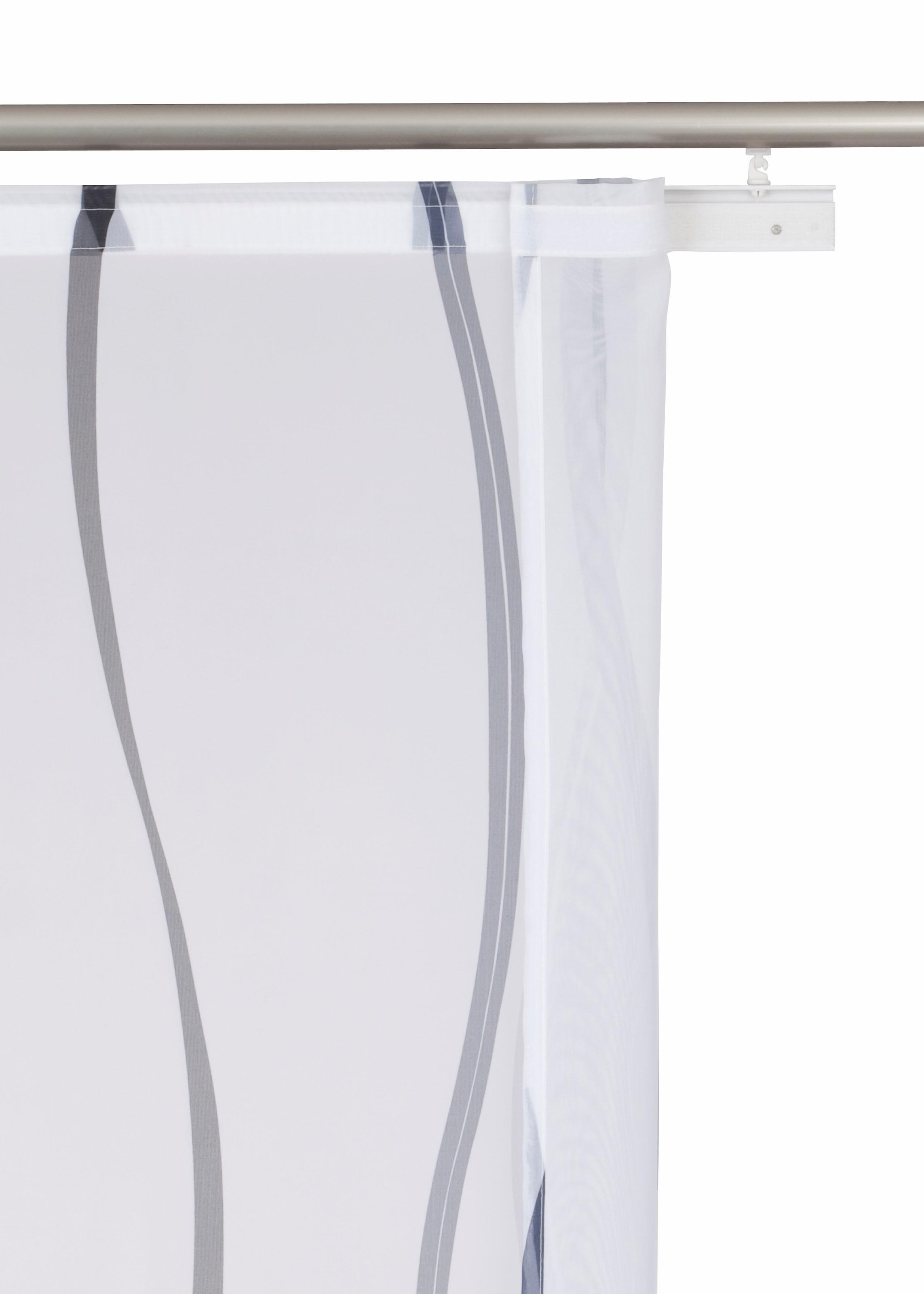 my home Schiebegardine »Dimona« Klettschiene 2 Stk. tlg. 2-er Set, Fertiggardine, mit Befestigungszubehör, Wellen