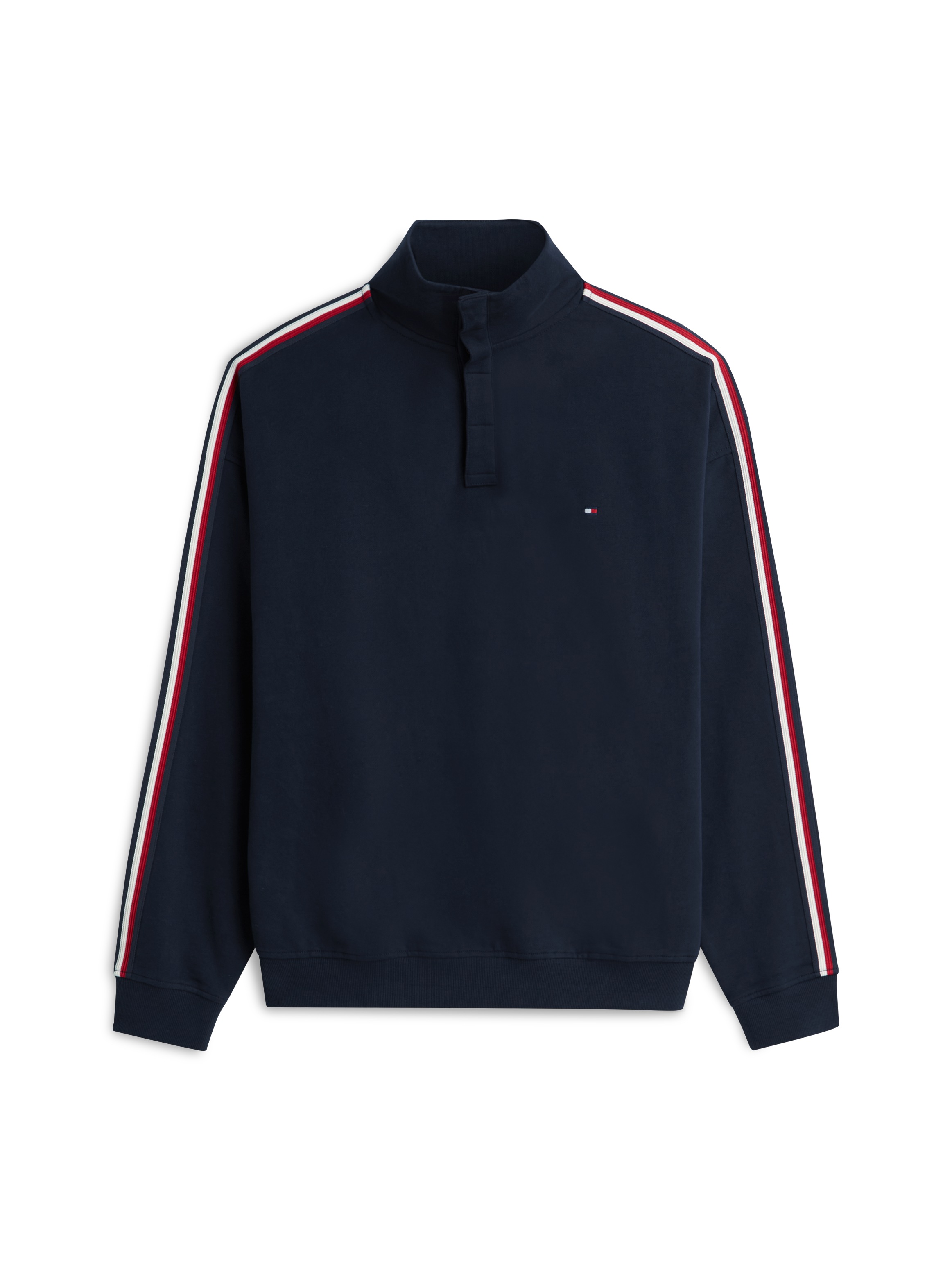 Tommy Hilfiger Underwear Sweatshirt »HALF BUTTON DOWN«, mit Global-Streifen und Knöpfen
