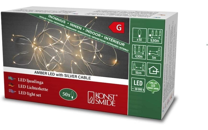 KONSTSMIDE Guirlande lumineuse LED »50 bernsteinfarbene LEDs, 3 V«