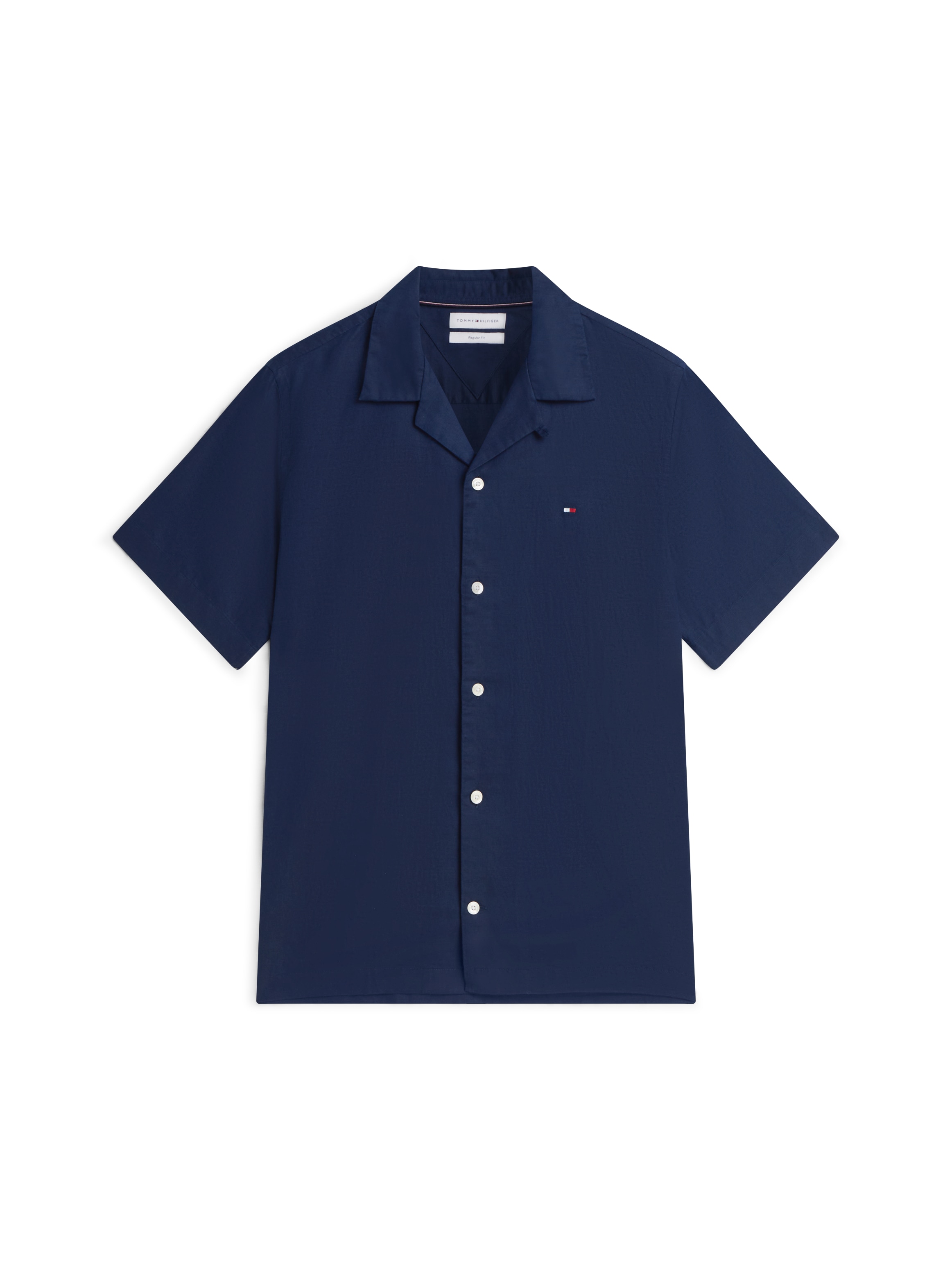Tommy Hilfiger Chemise à manches courtes »LINEN BLEND SOLID SS RF SHT«