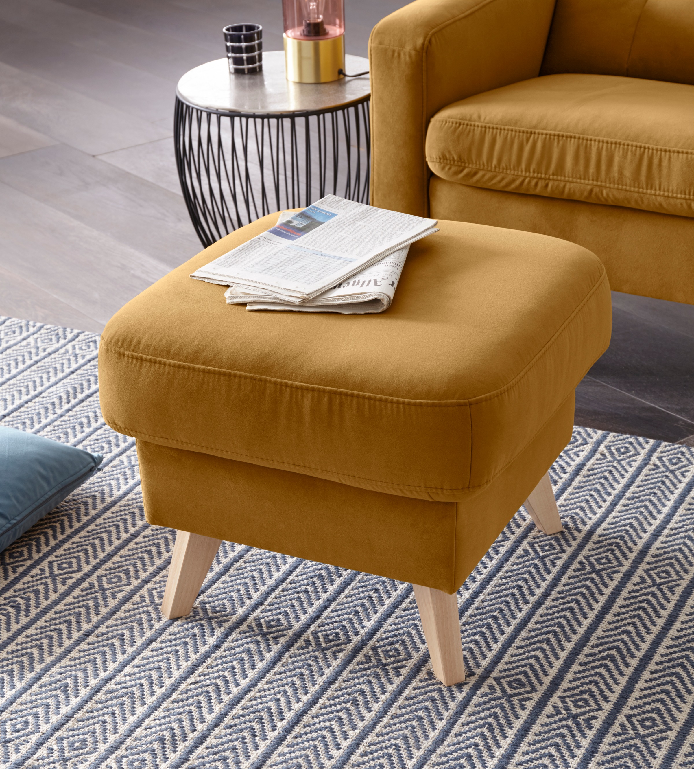 Image of exxpo - sofa fashion Hocker "Nappa mit praktischem Staufach unter der Sitzfläche"