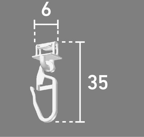 Good Life Klick-Gleiter »Alves«, (Packung, 100 St.), für Vorhangstangen mit schmalem Lauf (4 mm)
