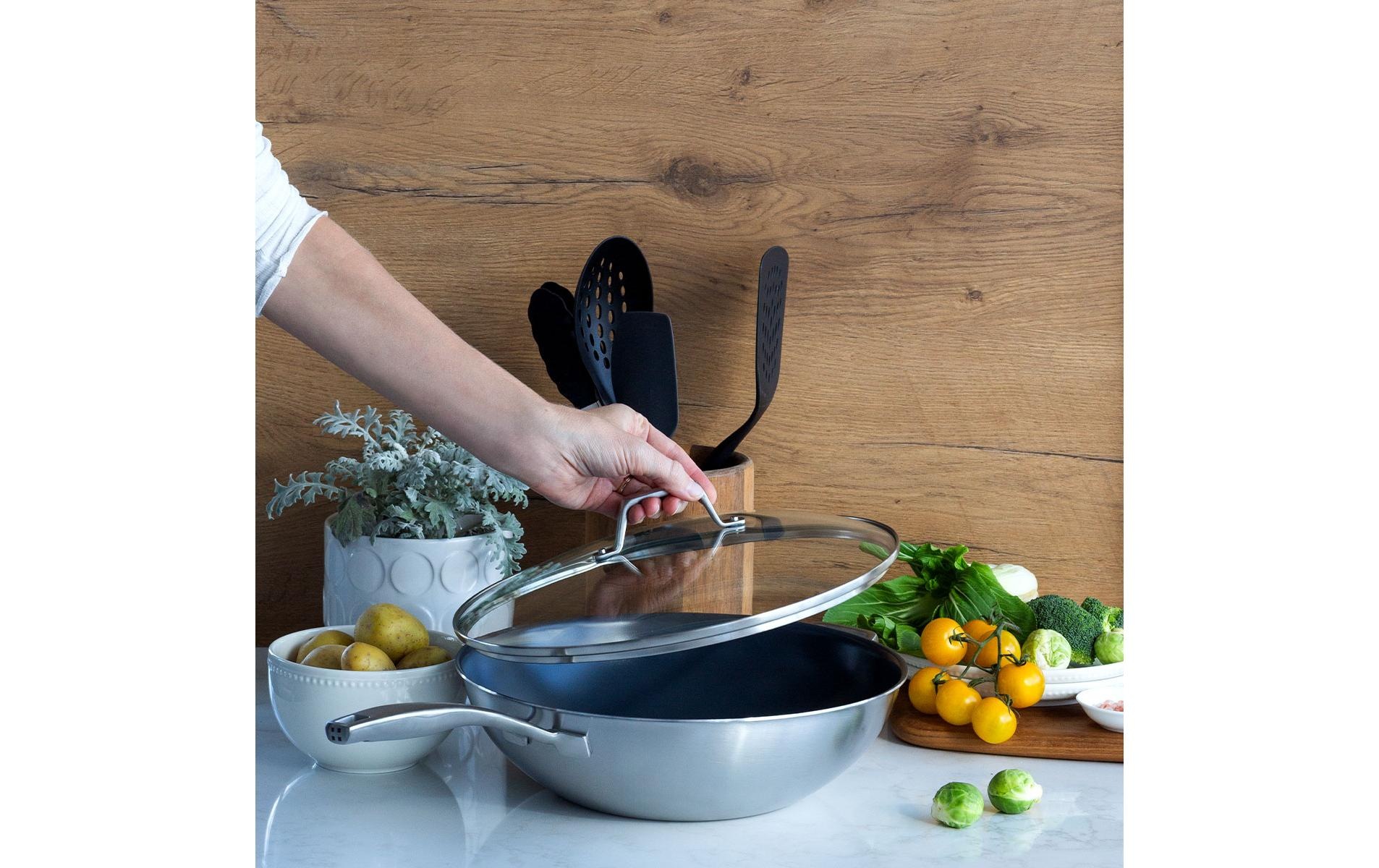   Wok »Lunasol Sirius Terra Multi-Layer Ø 30 cm, H: 8,5 cm« Aluminium