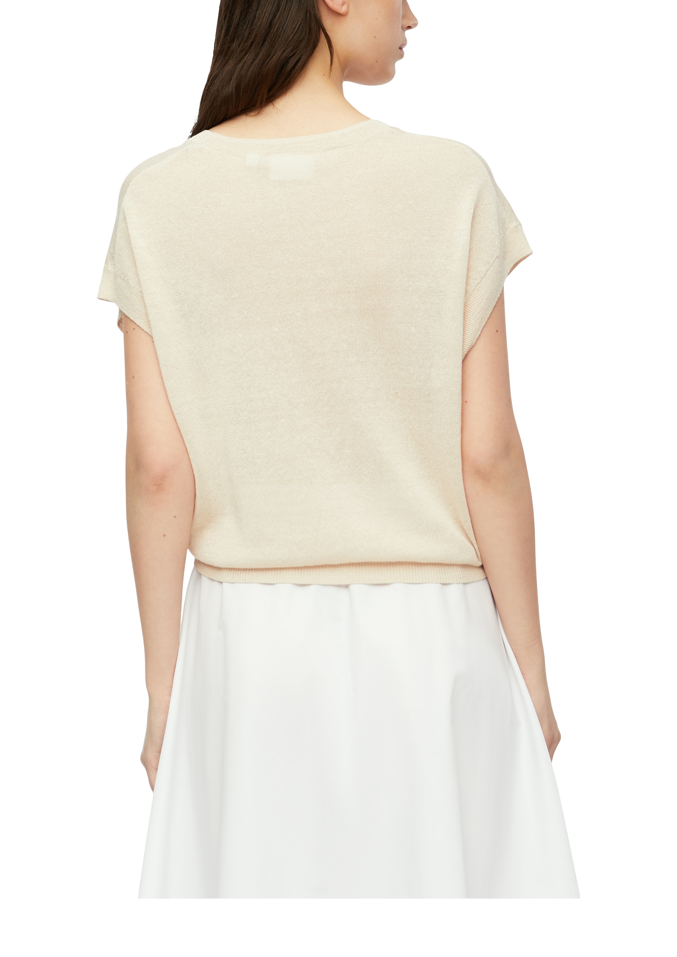 Comma Pull-over avec col en V et viscose-lin