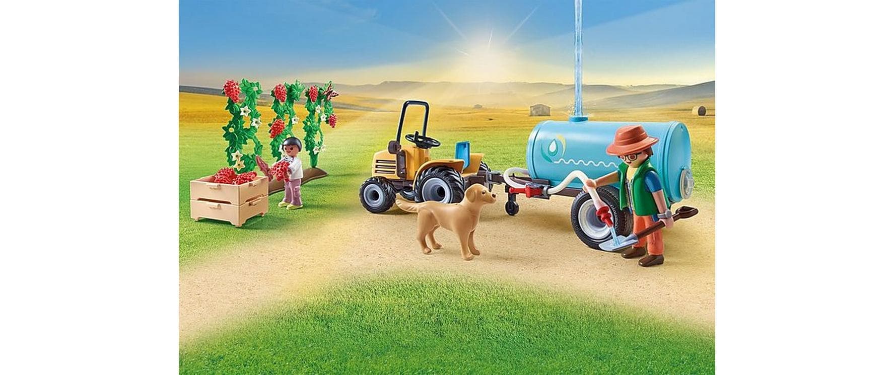 Playmobil® Spielbausteine »Country Traktor mit Anhänger und Wassertank 71442«, (117 St.)