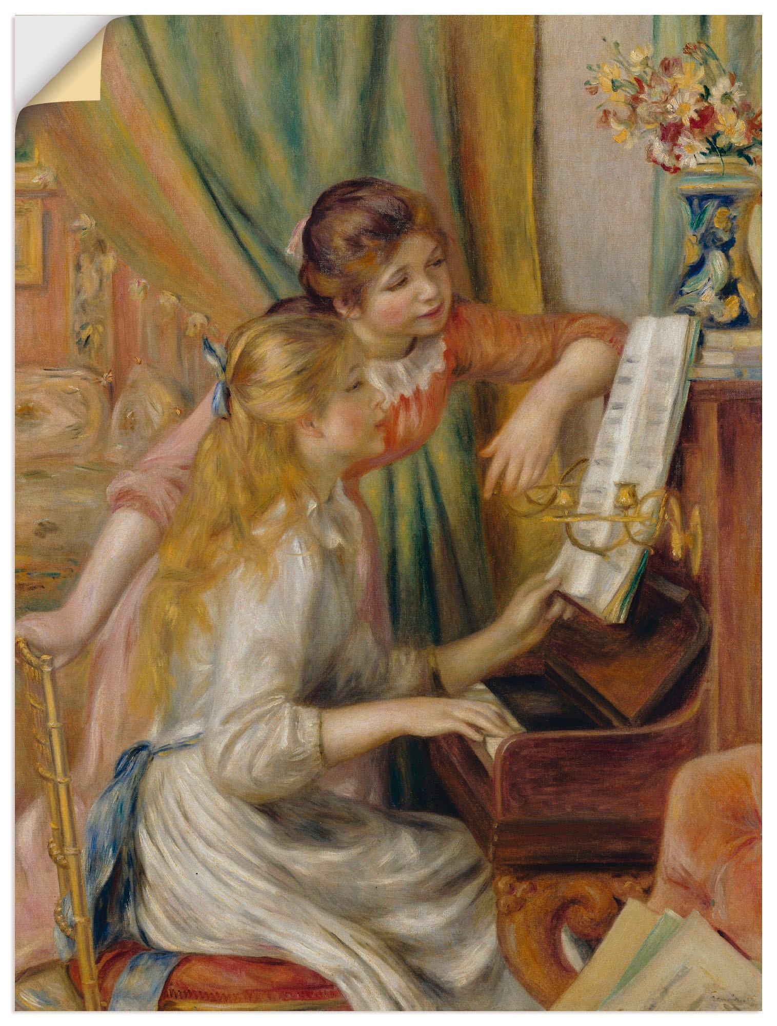 Image of Artland Wandbild »Zwei Mädchen am Klavier«, Kind, (1 St.), in vielen Grössen & Produktarten -Leinwandbild, Poster, Wandaufkleber / Wandtattoo auch für Badezimmer geeignet bei Ackermann Versand Schweiz