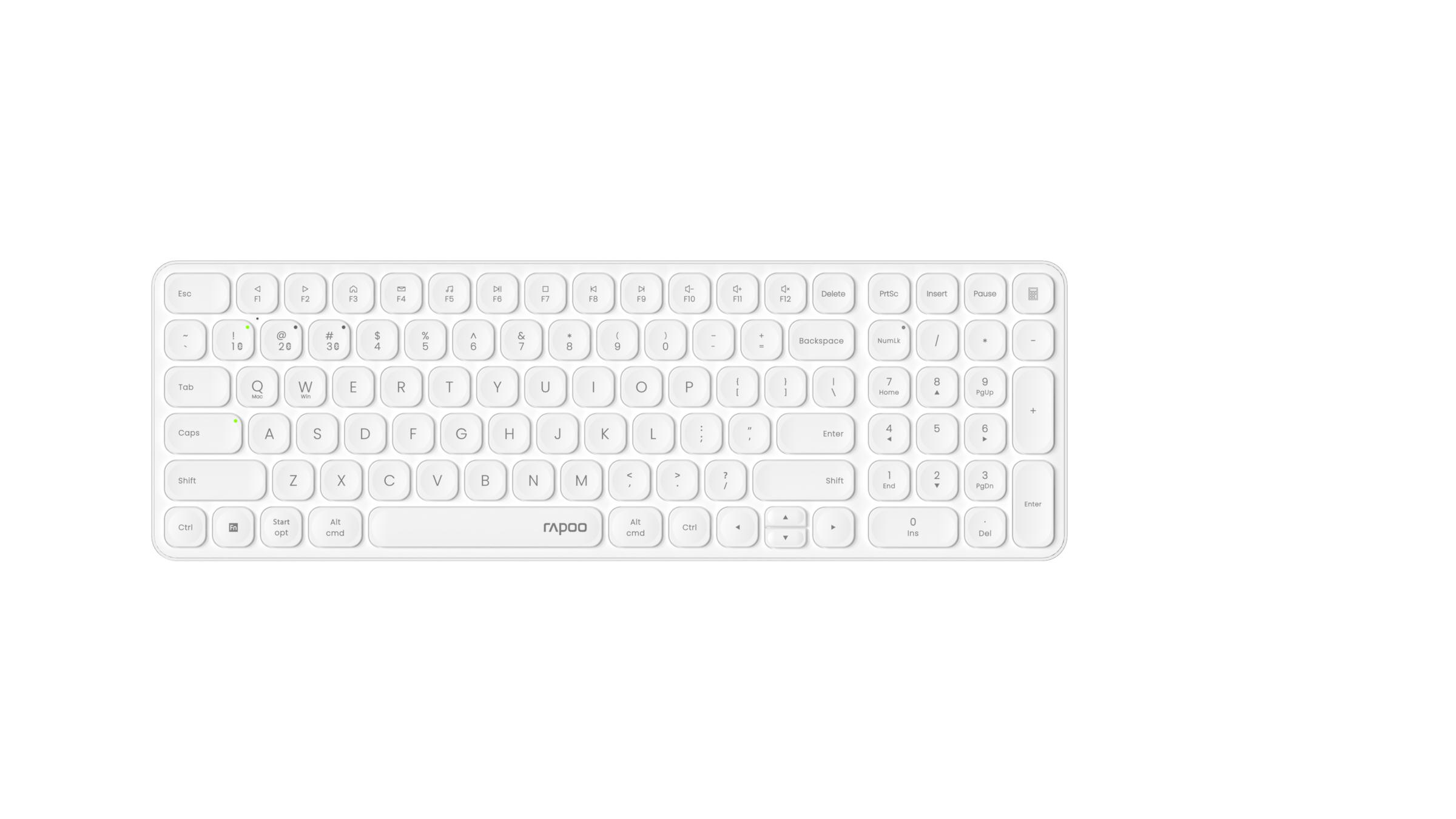 Rapoo Ultra-Slim-Bluetooth-Tastatur »E9310M, Kabellose, ultraflache Multi-Mode-Tastatur, QWERTZ«, (Fn-Tasten-Multimedia-Tasten-Ziffernblock)