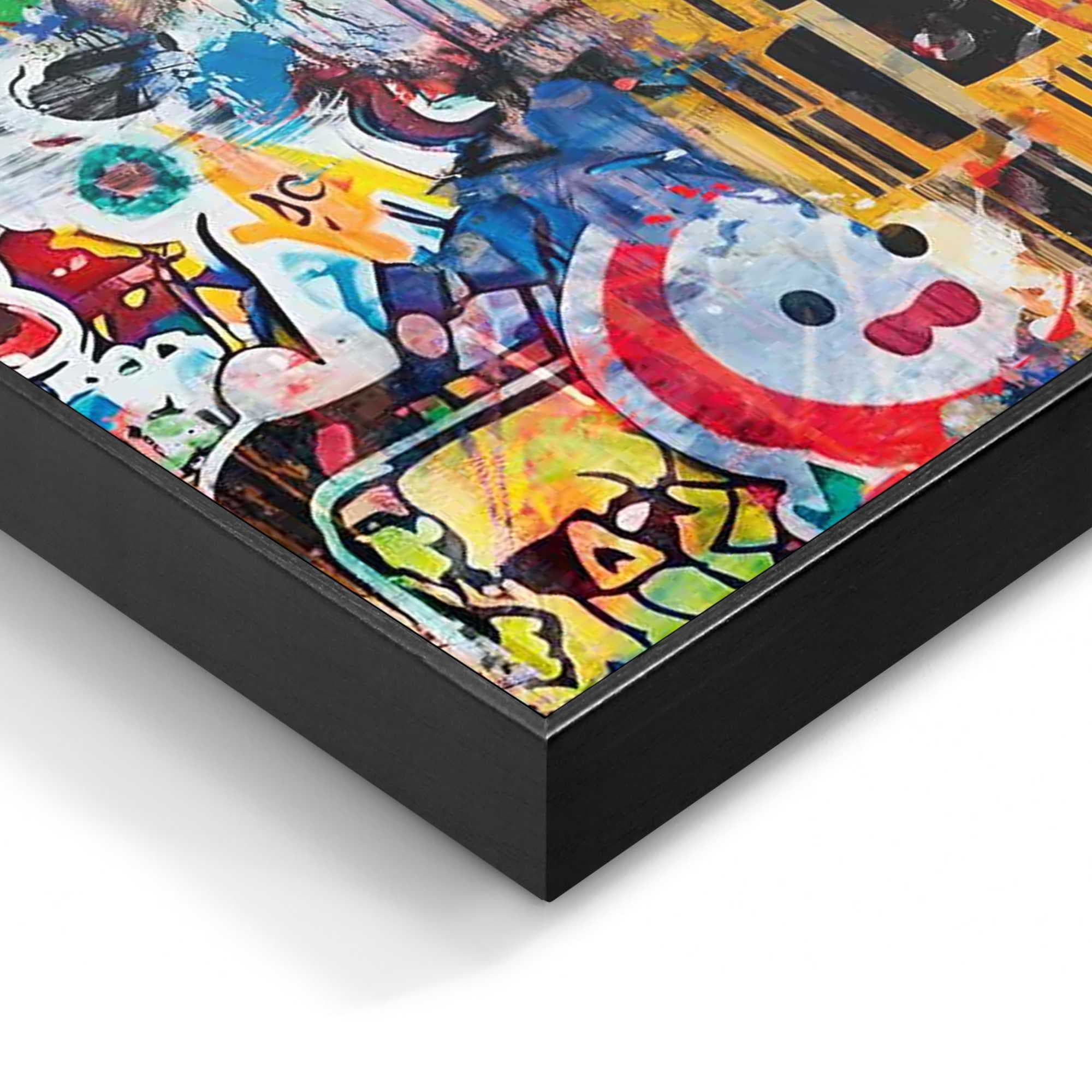 Reinders! Wandbild »The Modern Kiss« Wohnzimmer - Graffiti - Klimt - Street Art - Gelb - MDF - Street Art