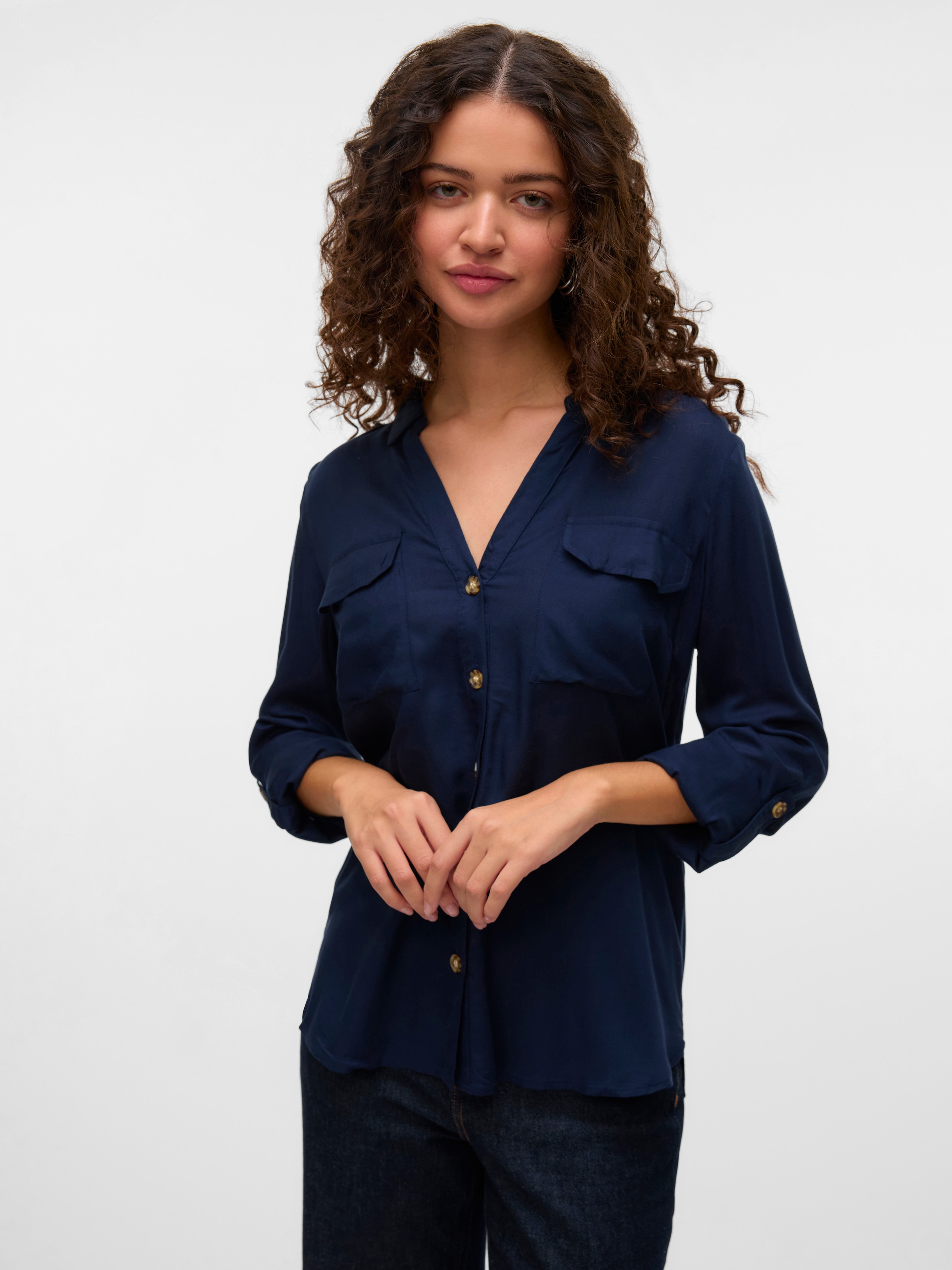 Image of Vero Moda Hemdbluse "VMBUMPY L/S SHIRT NEW WVN GA NOOS" Viskose, regular fit