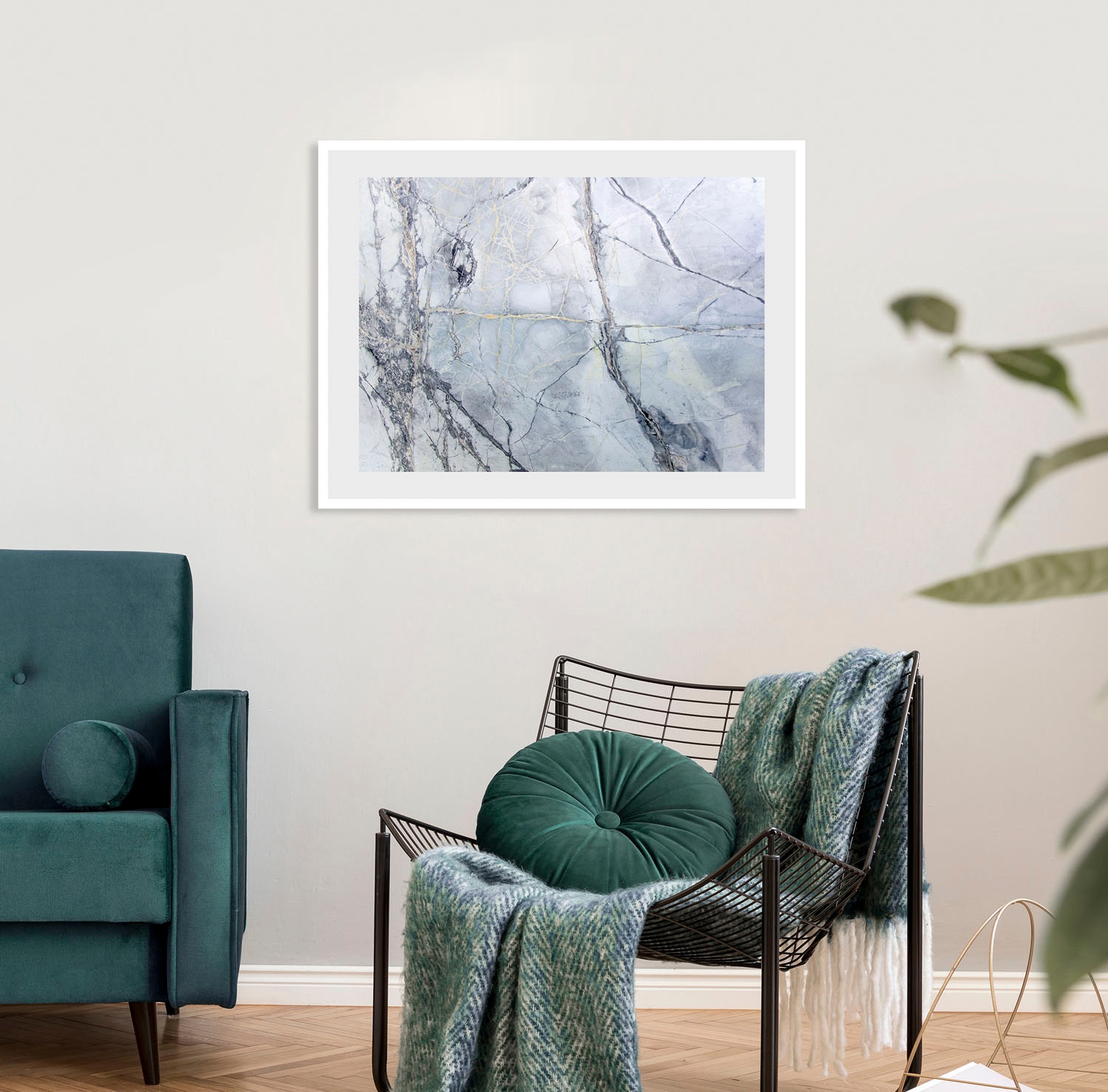 queence Bild »Adele« Abstrakt | Gemälde | Kunst | Marmor 1 Stk. tlg. HD Premium Poster-Druck inkl. Holzrahmen