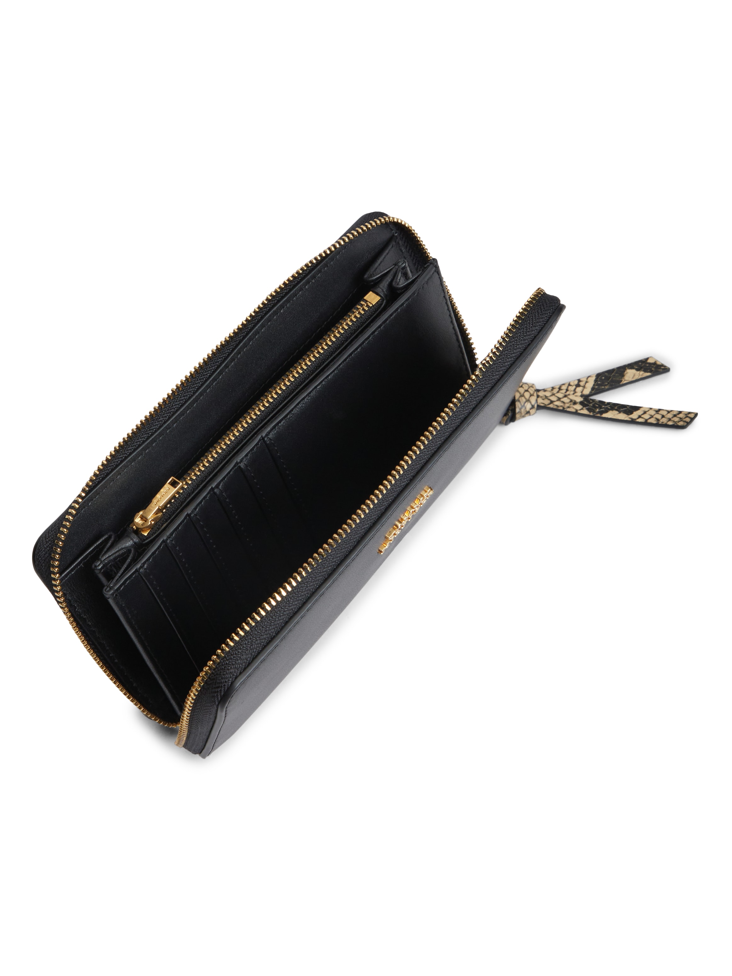 Tommy Hilfiger Porte-monnaie »TH LEATHER LRG ZA WALLET« Porte-monnaie pour femmes avec détail à effet reptile