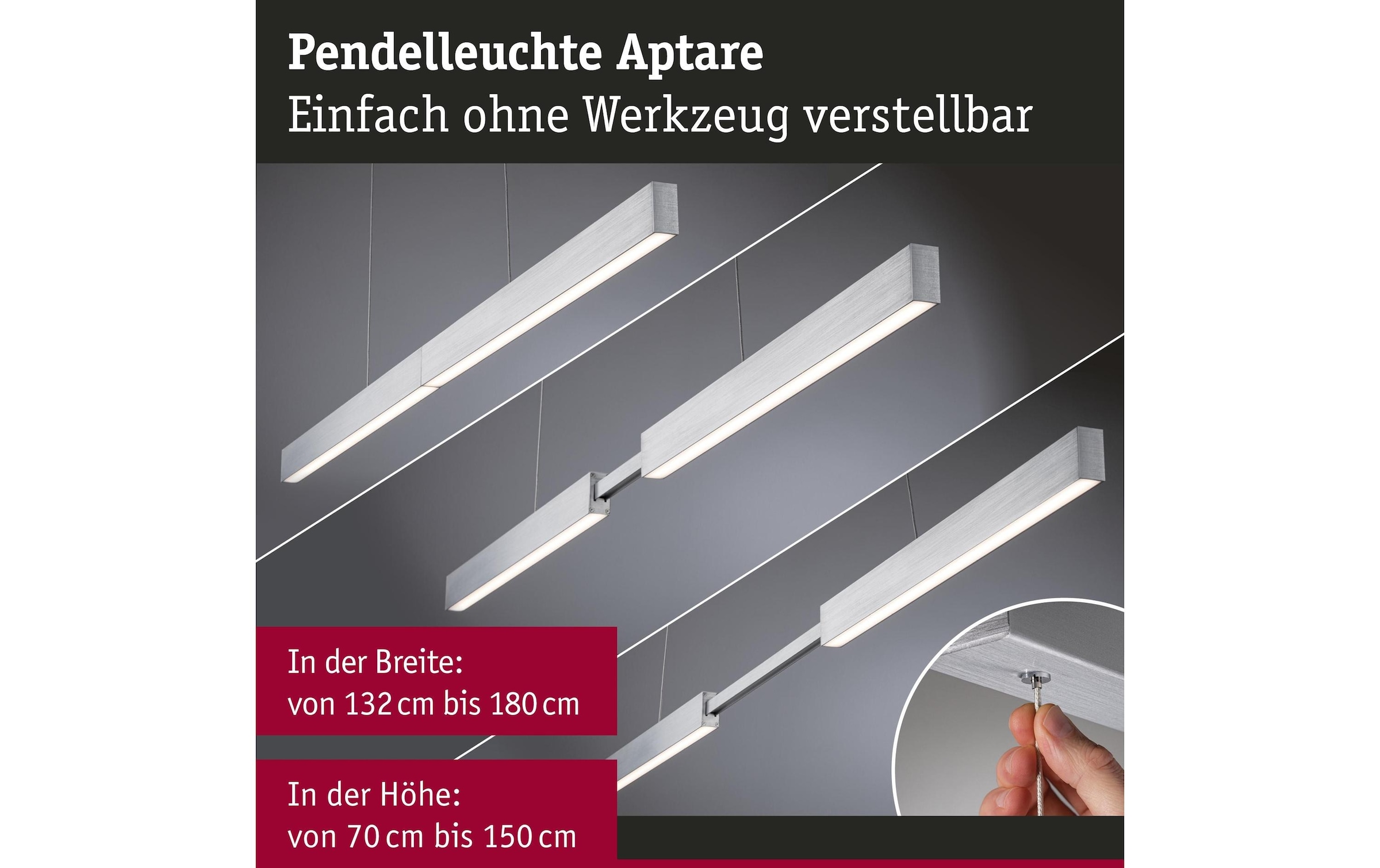 Paulmann Pendelleuchte »LED Pendelleuchte Smart Home Zigbee« LED-Modul RGB | warmweiss - kaltweiss