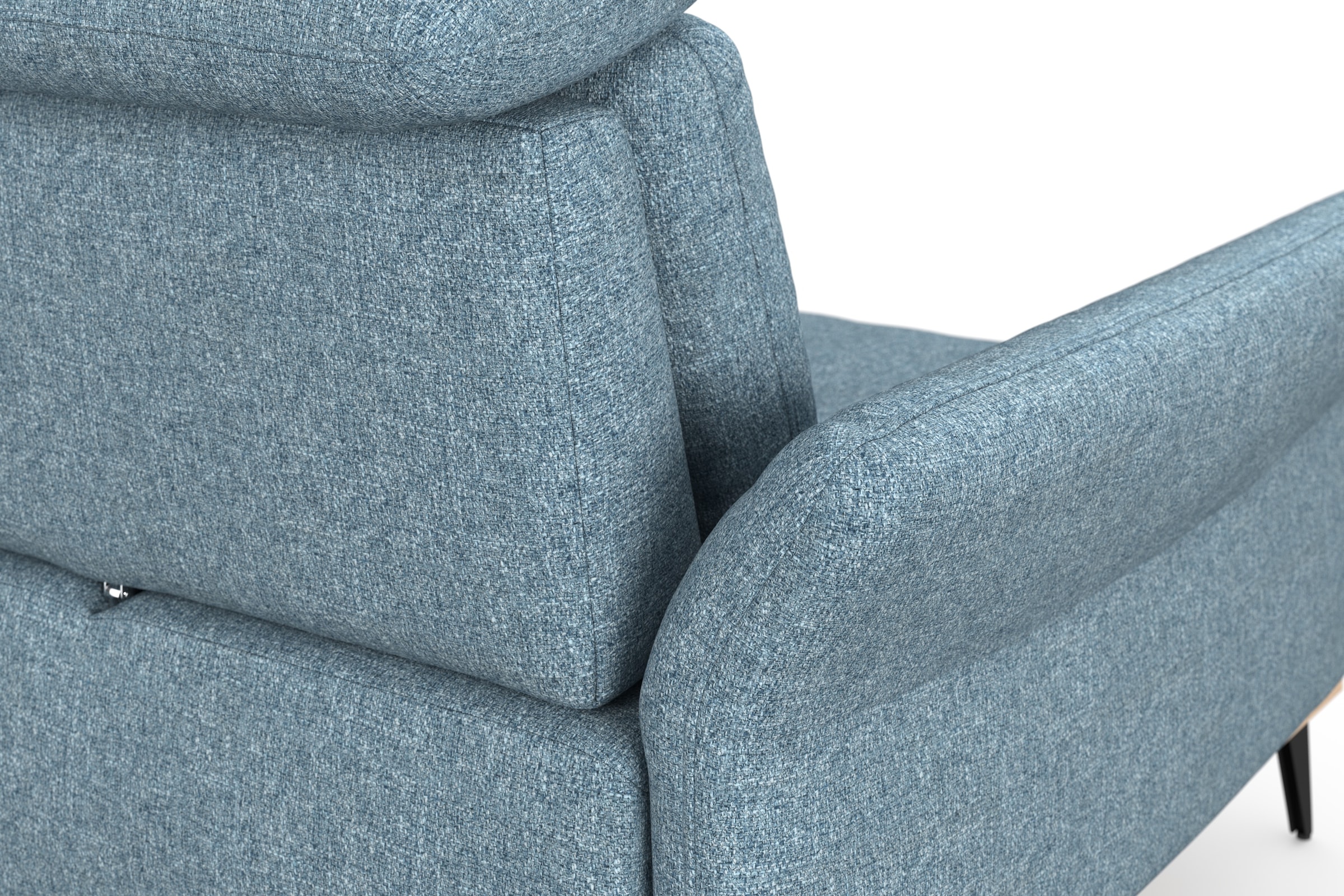 Places of Style Ecksofa »Fjord L-Form«, massiv, wahlweise mit Armlehnfunktion, Kopf- Sitztiefenverstellung