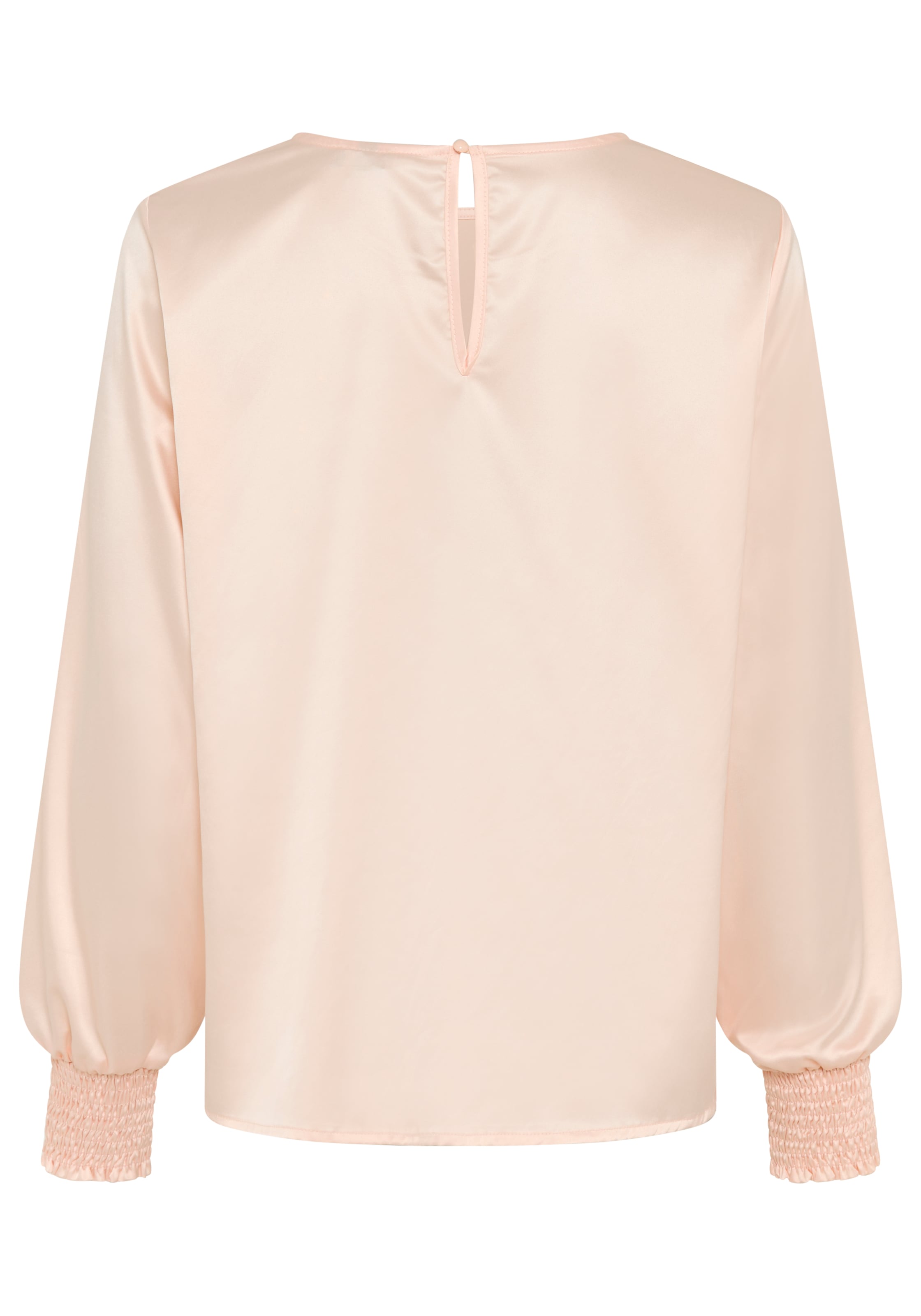 Laura Scott Blouse à enfiler Blouse en satin festive, bord côte élastique aux manches, tissu brillant