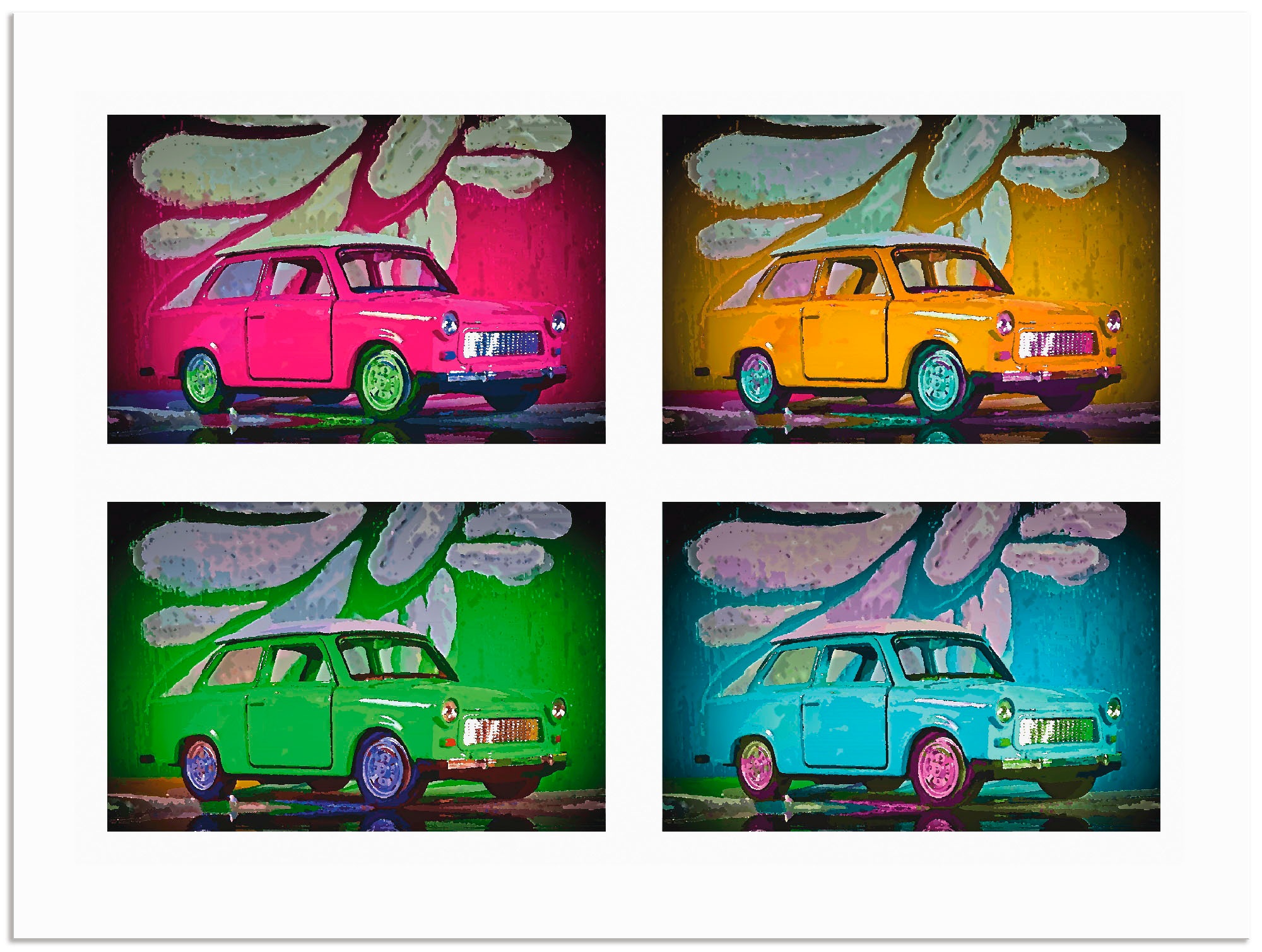 Image of Artland Wandbild »Spitzname Trabbi«, Auto, (1 St.), in vielen Grössen & Produktarten - Alubild / Outdoorbild für den Aussenbereich, Leinwandbild, Poster, Wandaufkleber / Wandtattoo auch für Badezimmer geeignet bei Ackermann Versand Schweiz