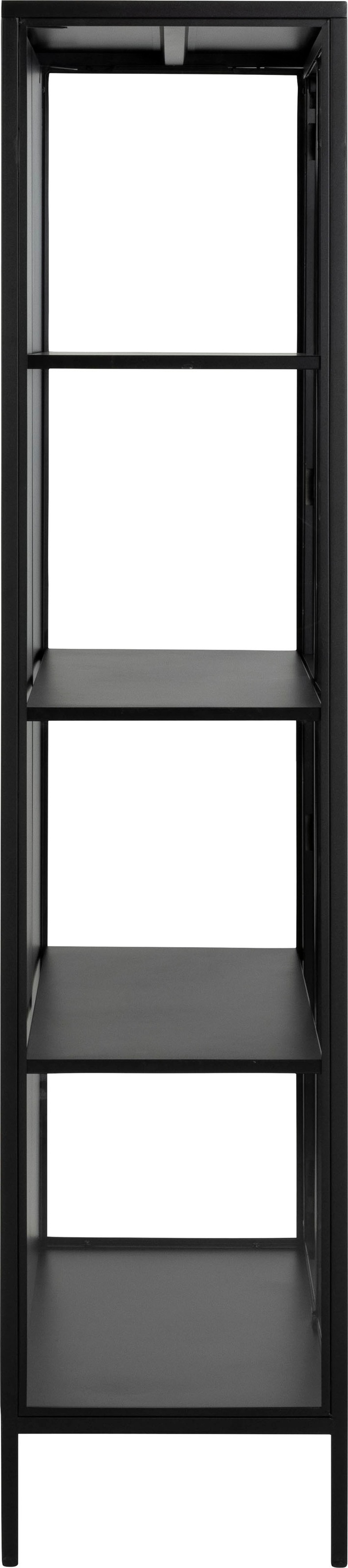 ACTONA GROUP Vitrines »New York« métal noir, avec portes vitrées et 4 compartiments, hauteur 180cm