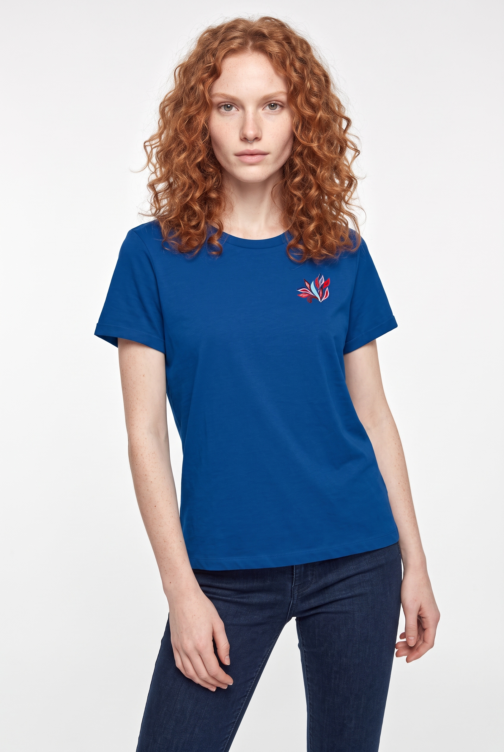 Image of Vero Moda Kurzarmshirt "VMLILAH S/S O-NECK T-SHIRT JRS BTQ" Baumwolle, regular fit