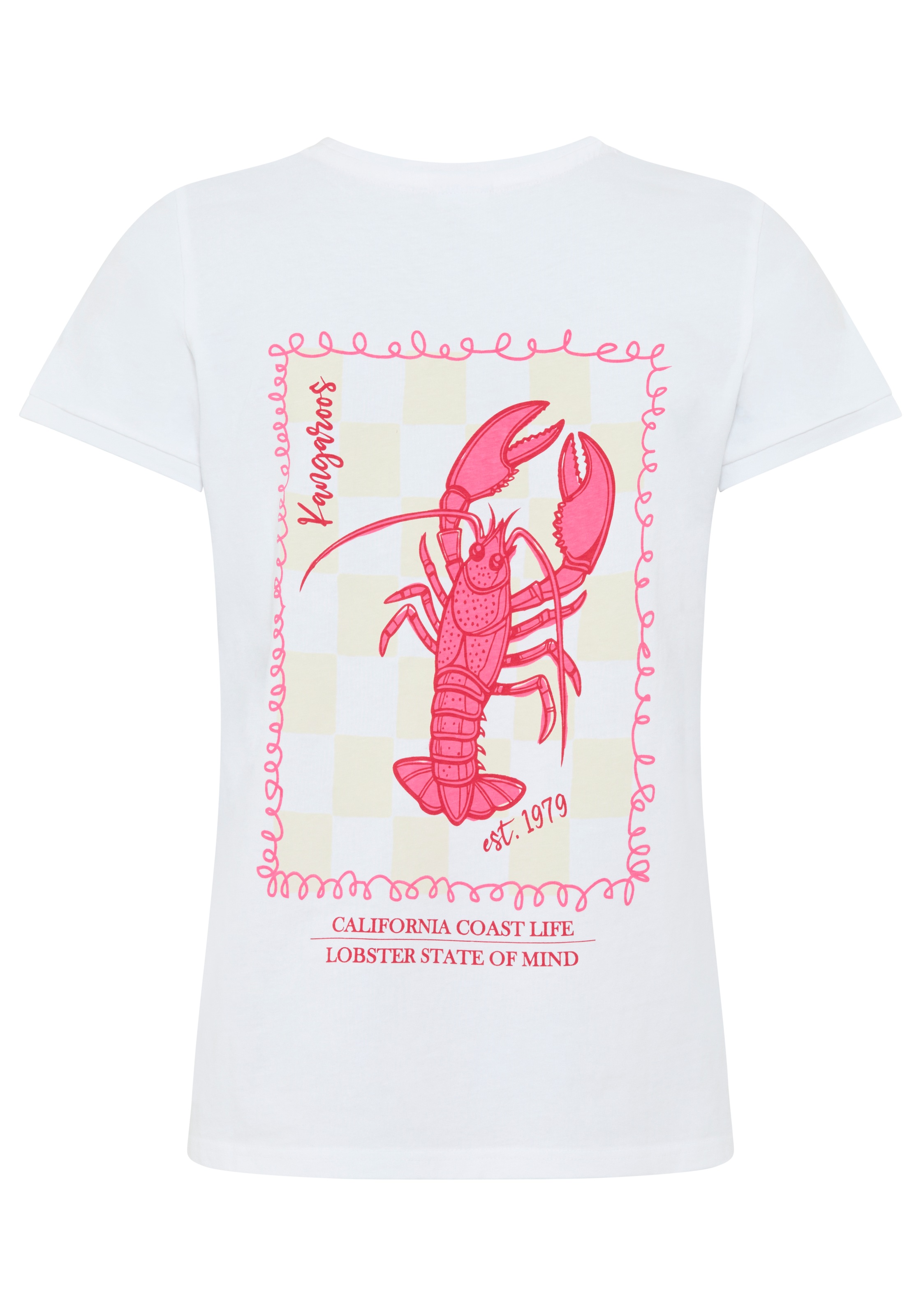 KangaROOS T-Shirt schmaler Schnitt, Kurzarm, mit Rundhalsausschnitt